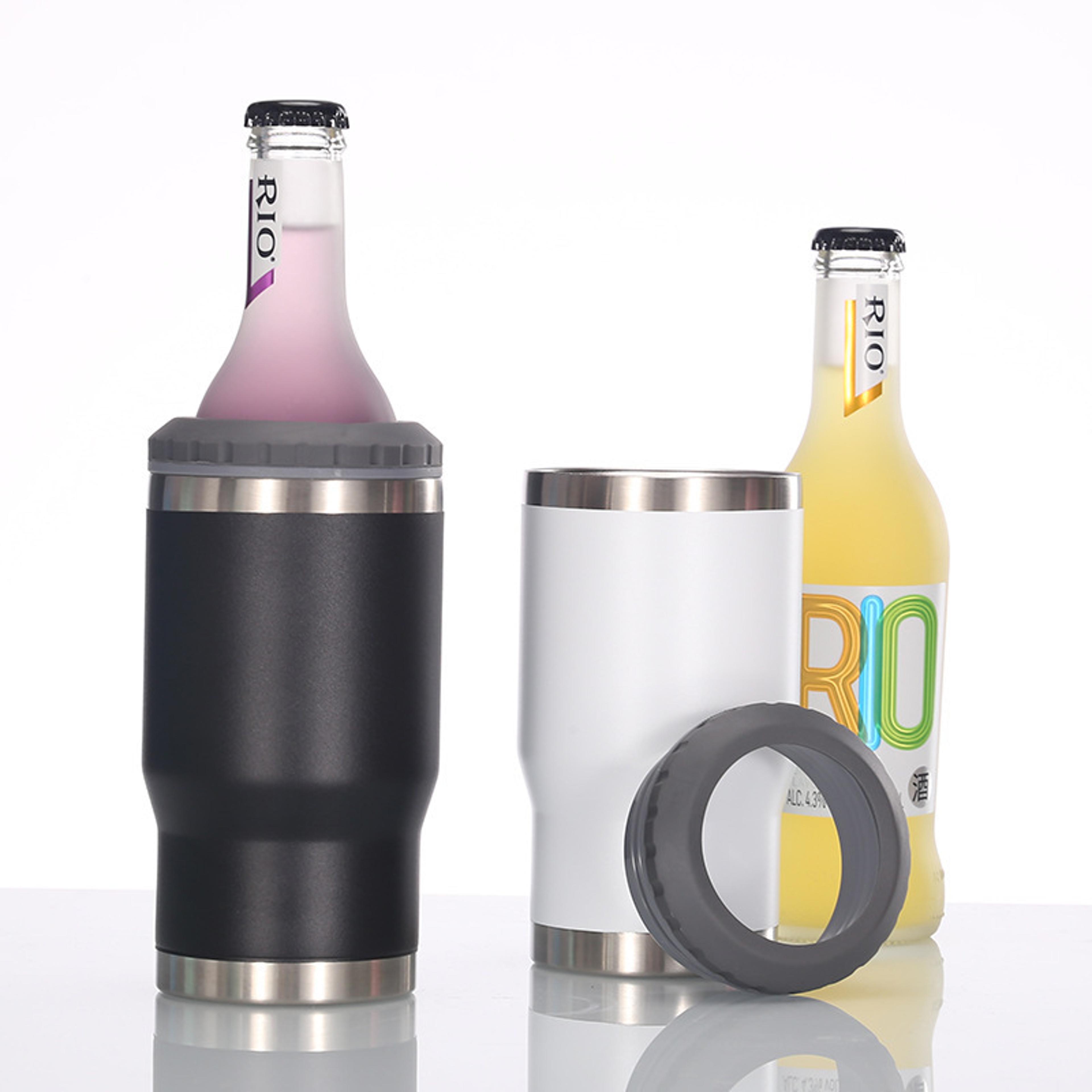 arctic sip insulated can cooler tumbler with bottle opener for cans & bottles
