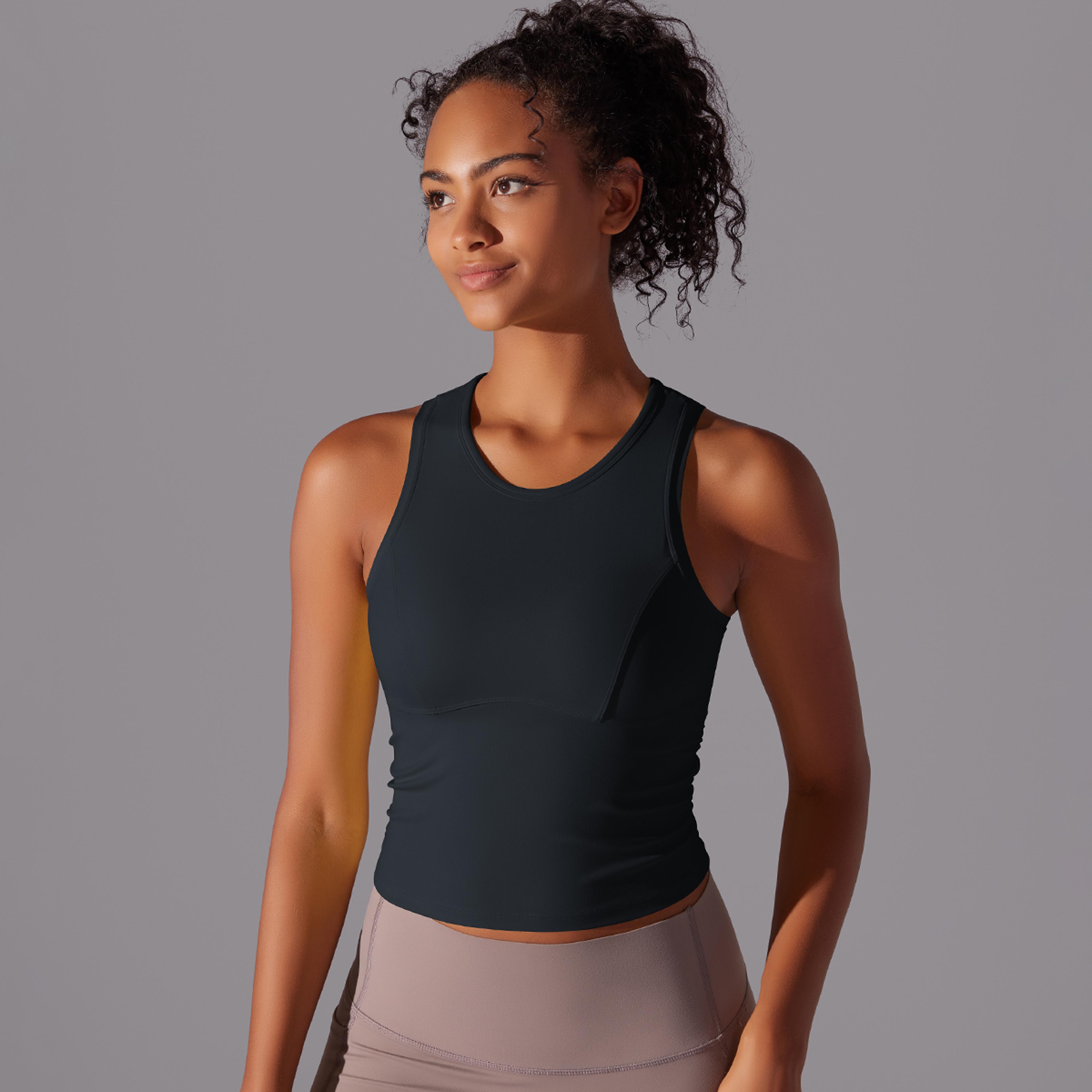 womens high support sports bra vest for running, yoga & fitness training