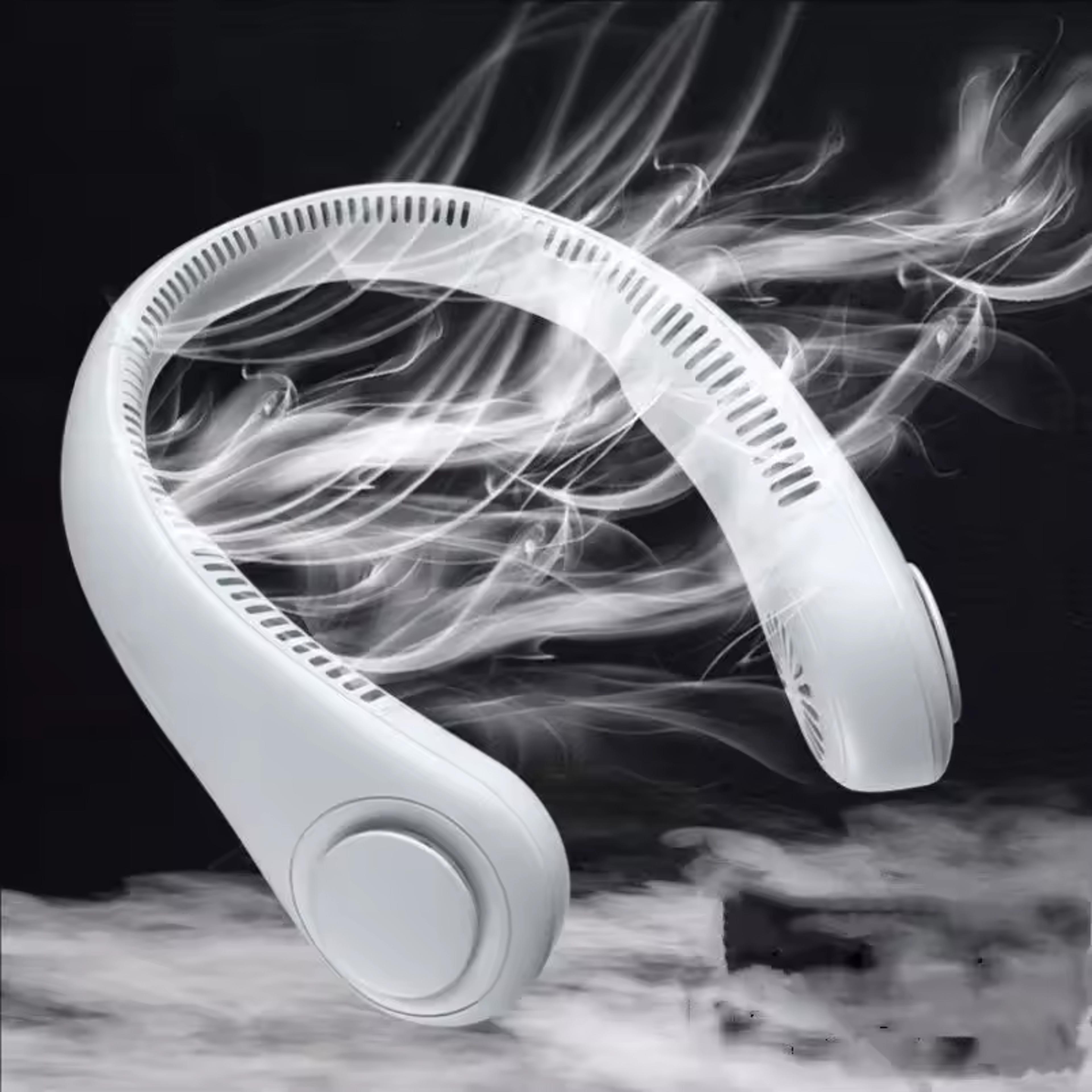 portable bladeless neck fan usb rechargeable hands free cooling fan