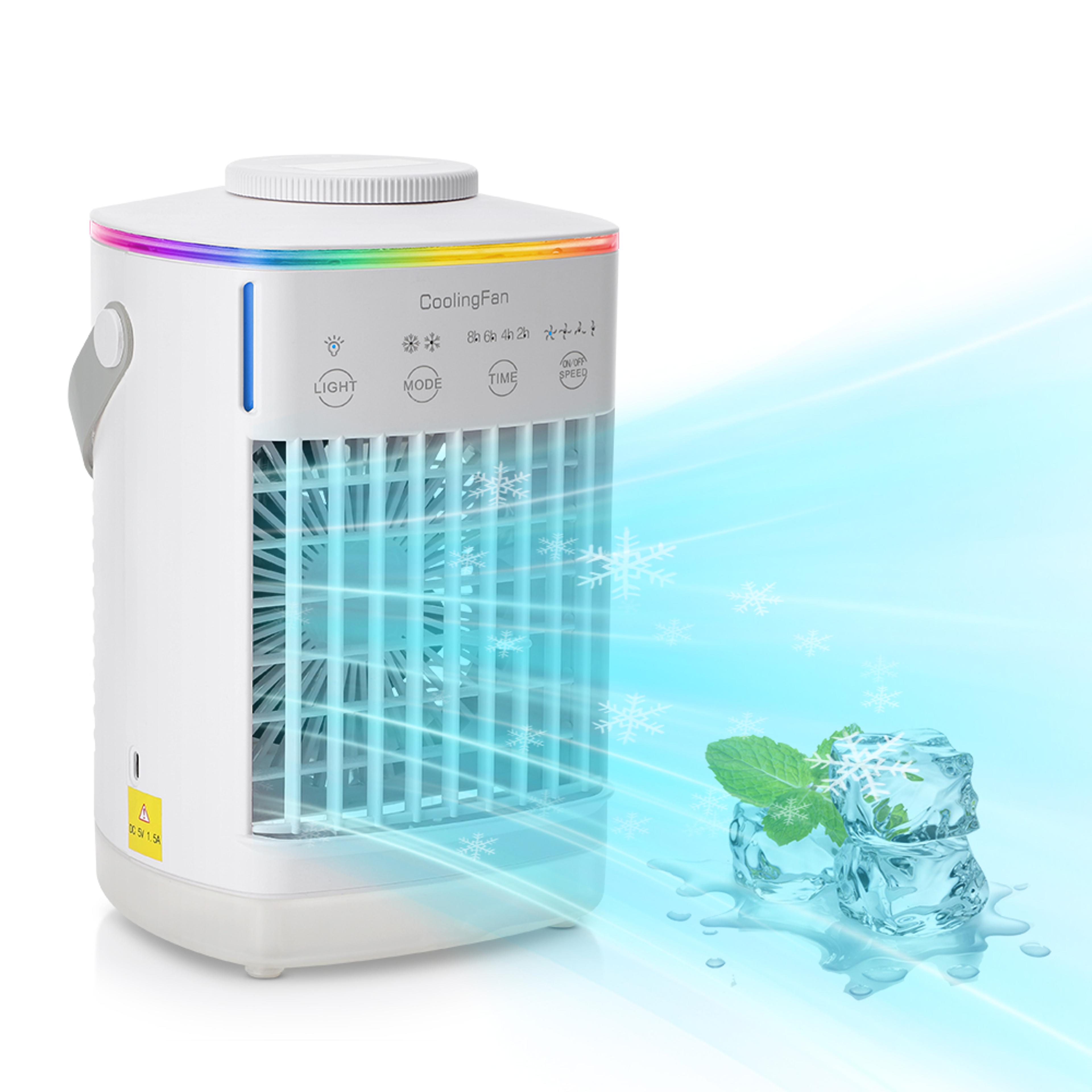 portable air cooler with humidifier & led night light