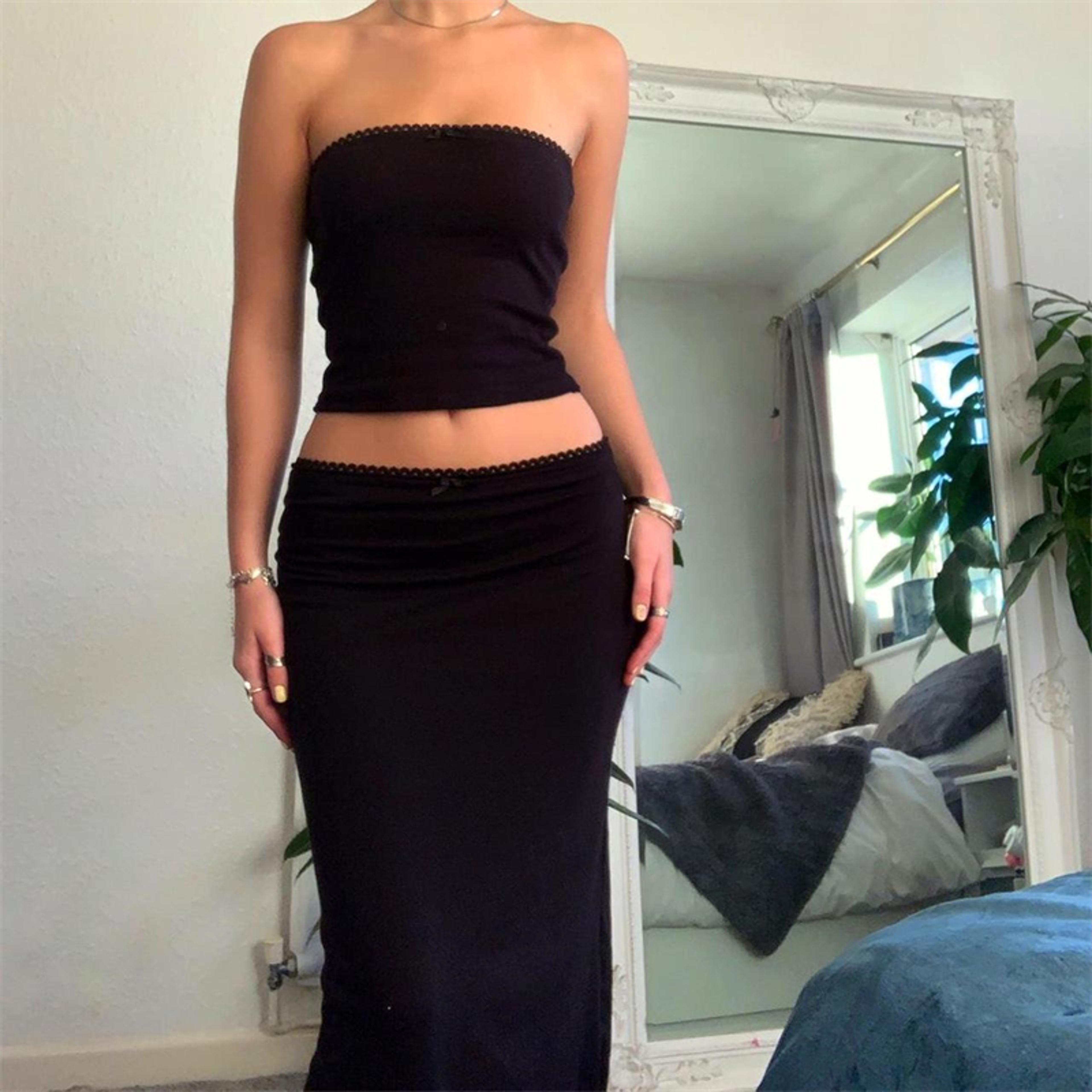 vintage crop cami & maxi skirt set for women summer beach piece outfits