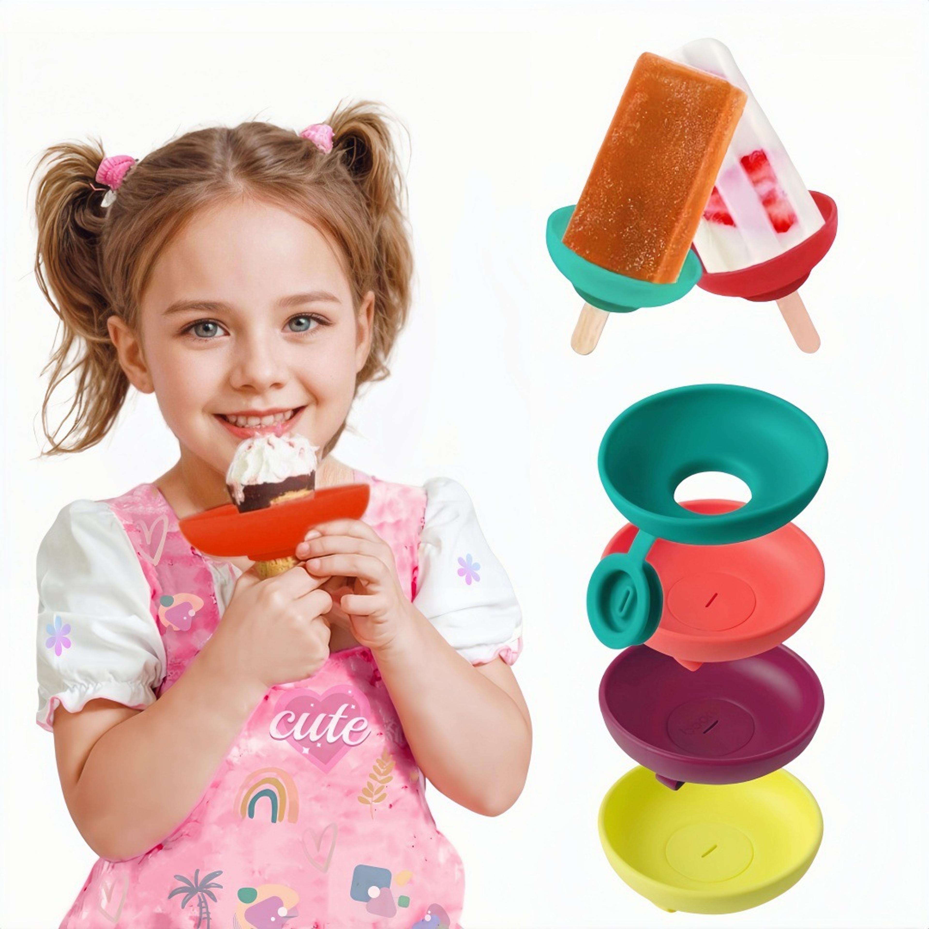 leak proof silicone popsicle holder set of with ice cream drip guard for kids and adults