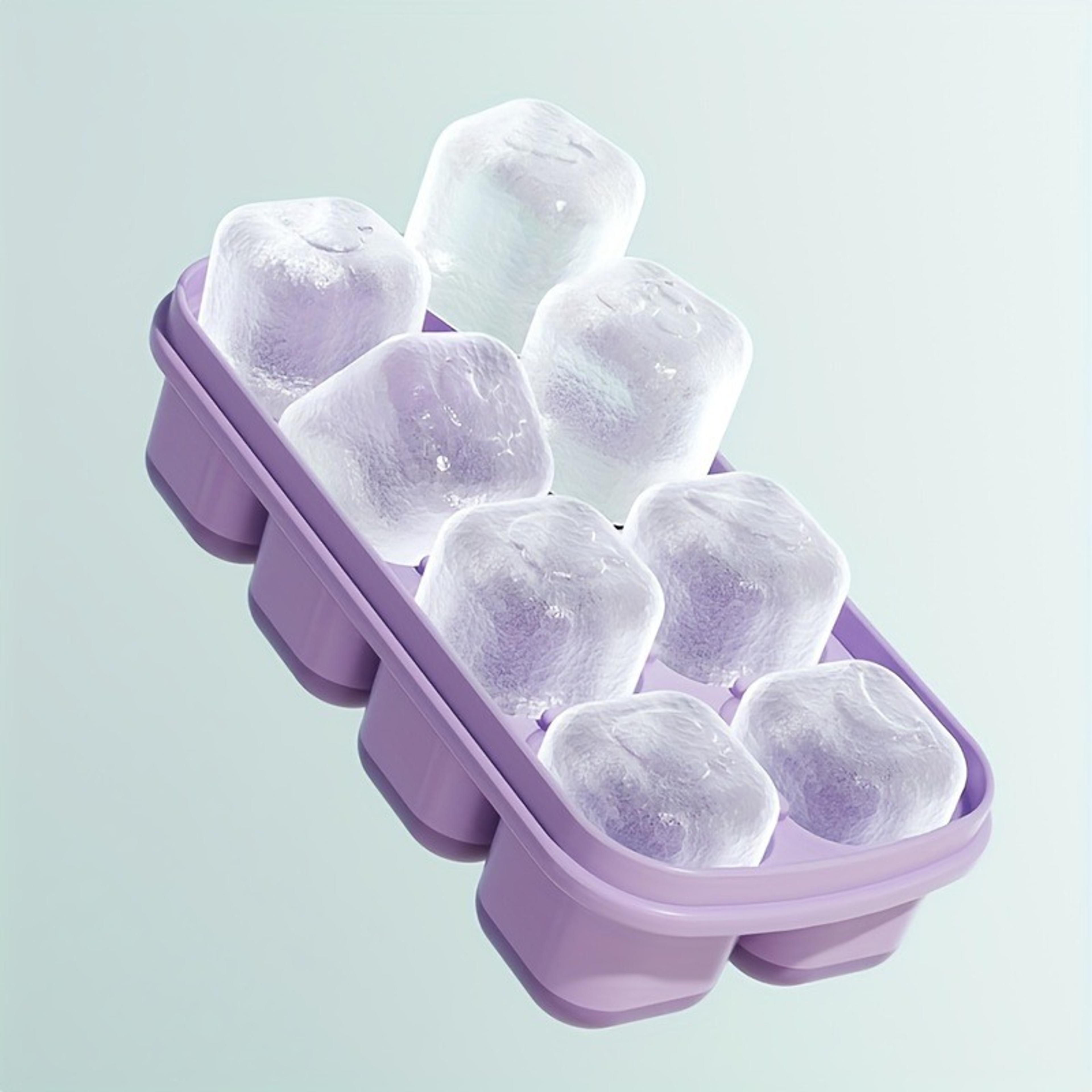 silicone ice tray with lid and ice storage box easy release food grade ice cube mold