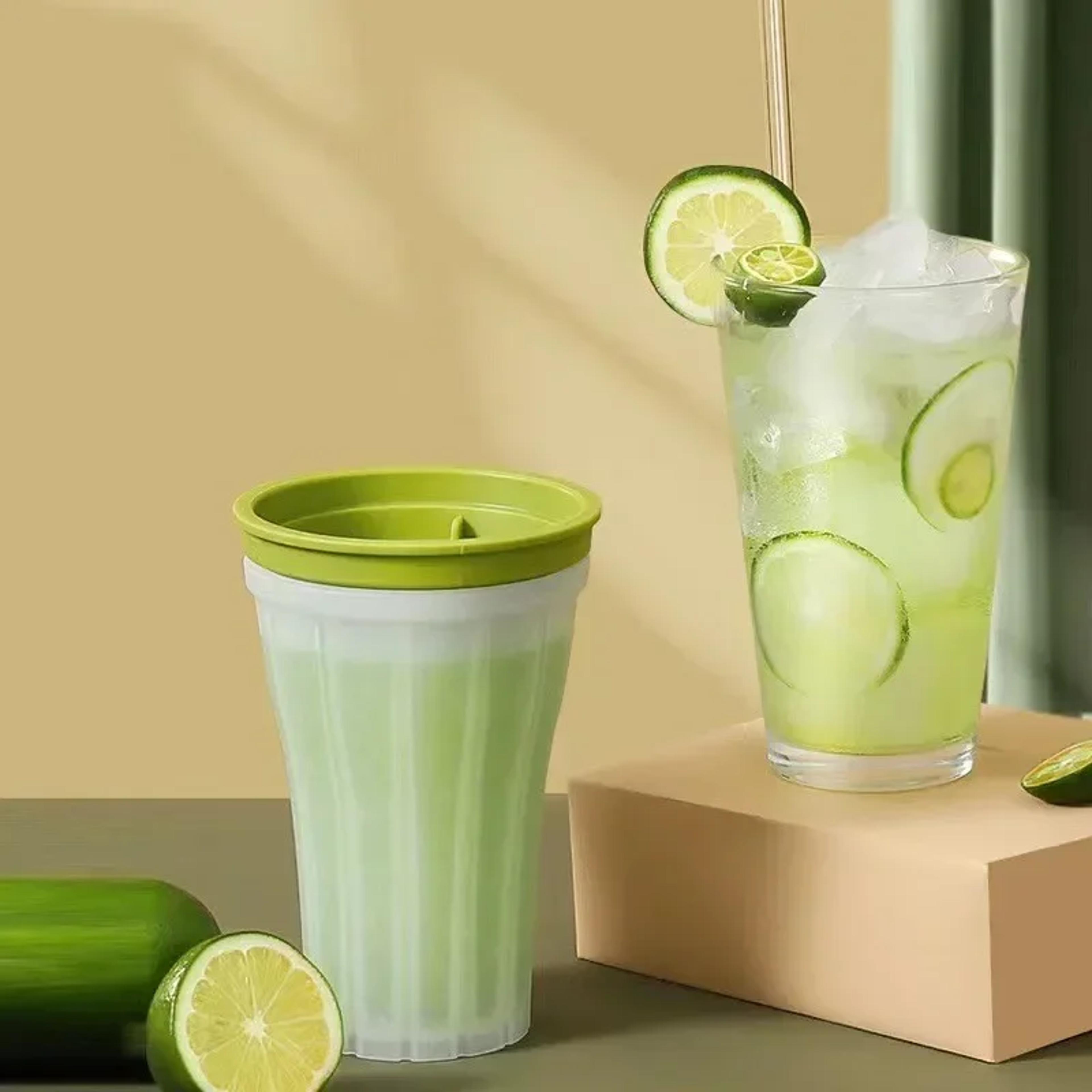 instant frozen slushy maker cup for diy smoothies & frozen drinks
