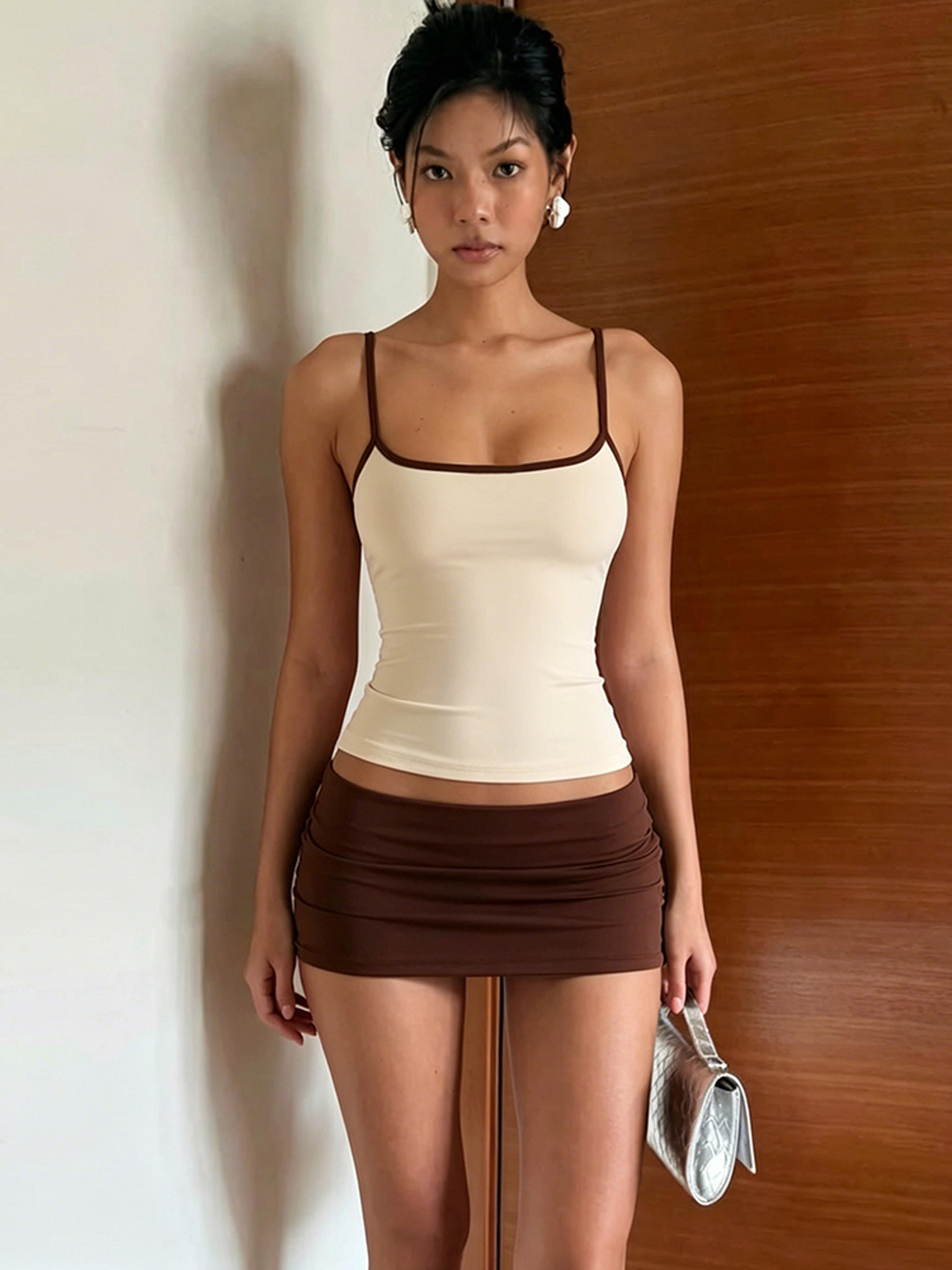 weird puss women's skirt set sleeveless tank top and skirt set streetwear outfit