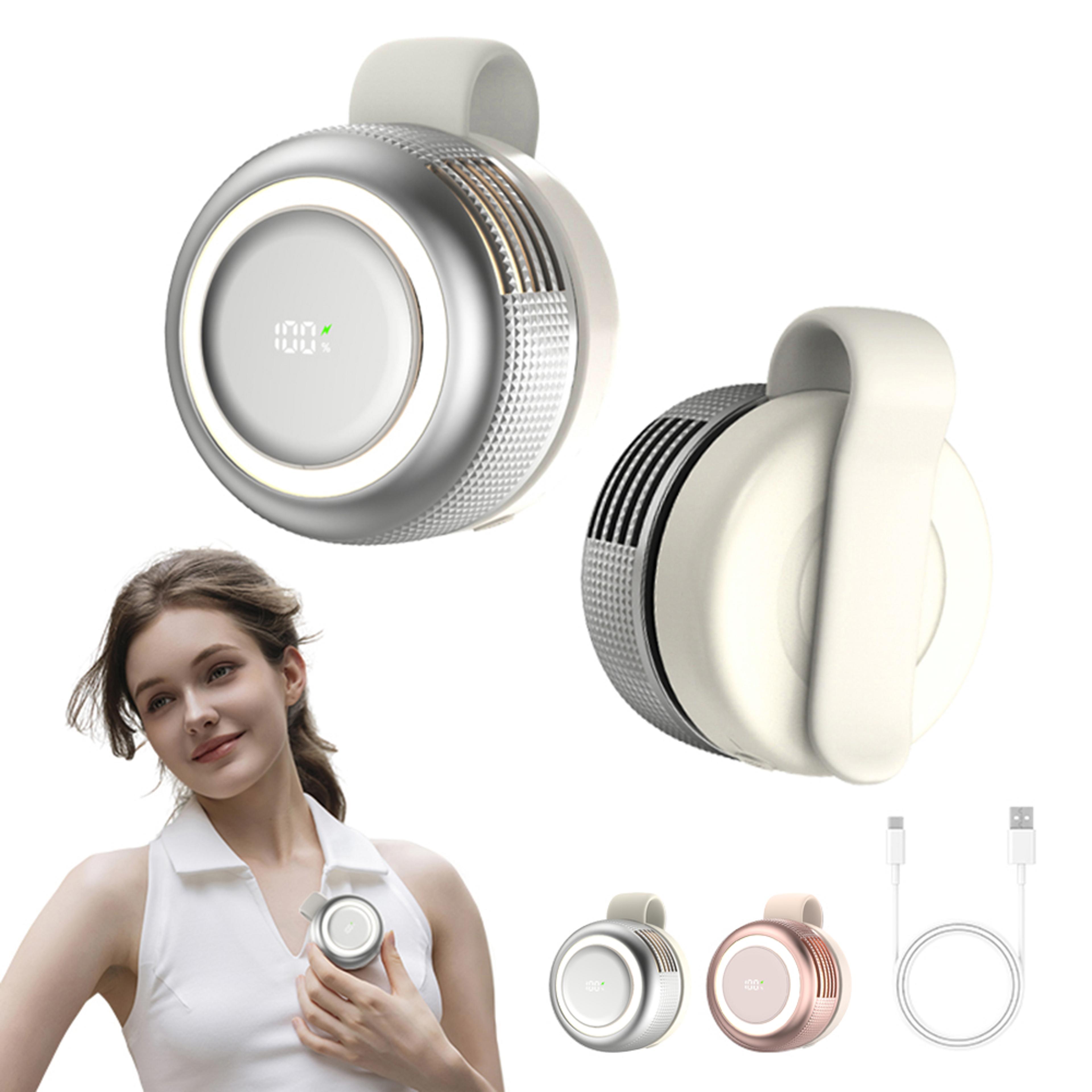 portable rechargeable clip on fan with turbo airflow for desk office travel