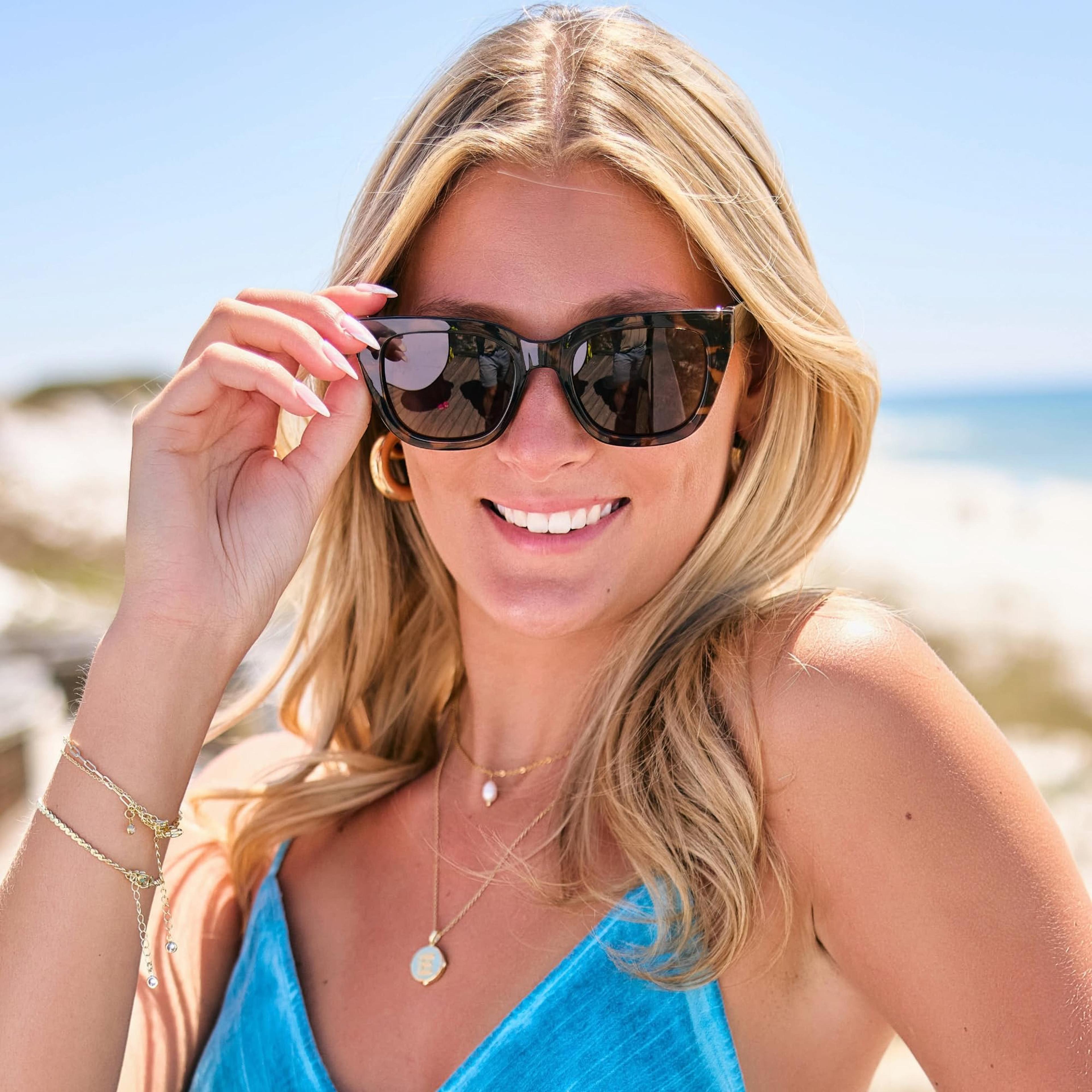 polarized sunglasses for women vintage square fashion shades