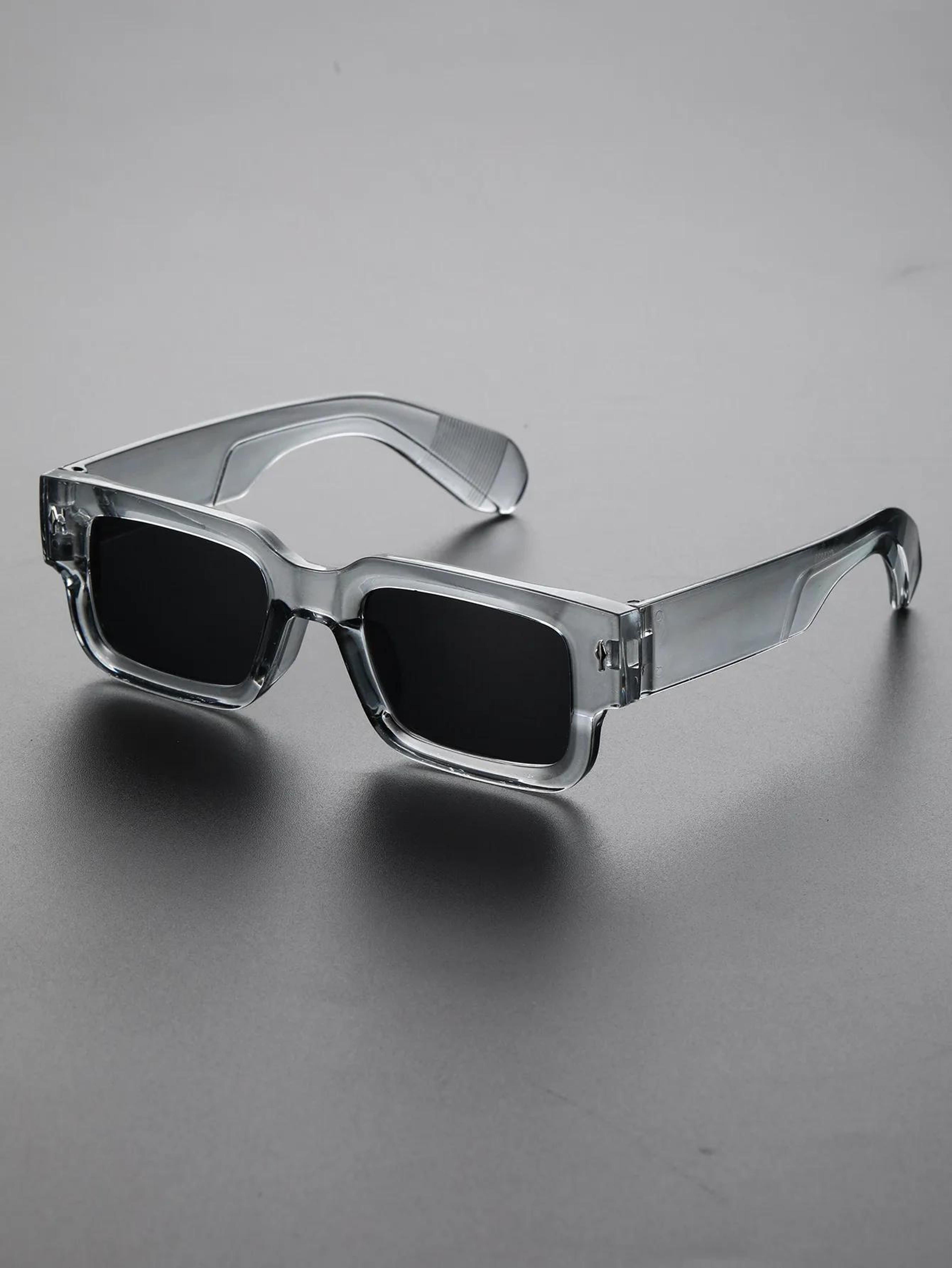 rectangle retro sunglasses for men & women uv style fashion shades