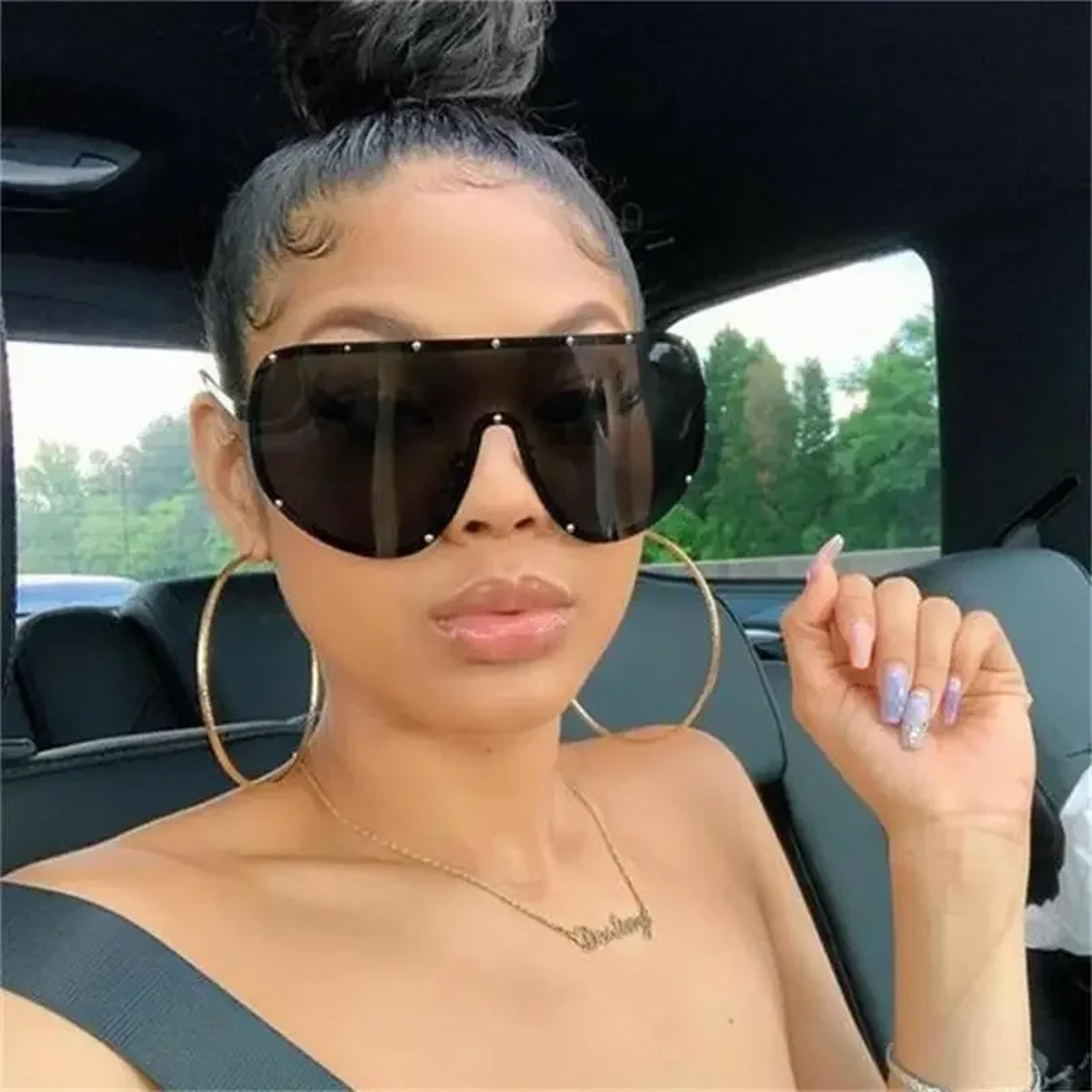 steampunk oversized sunglasses for women & men punk fashion shades