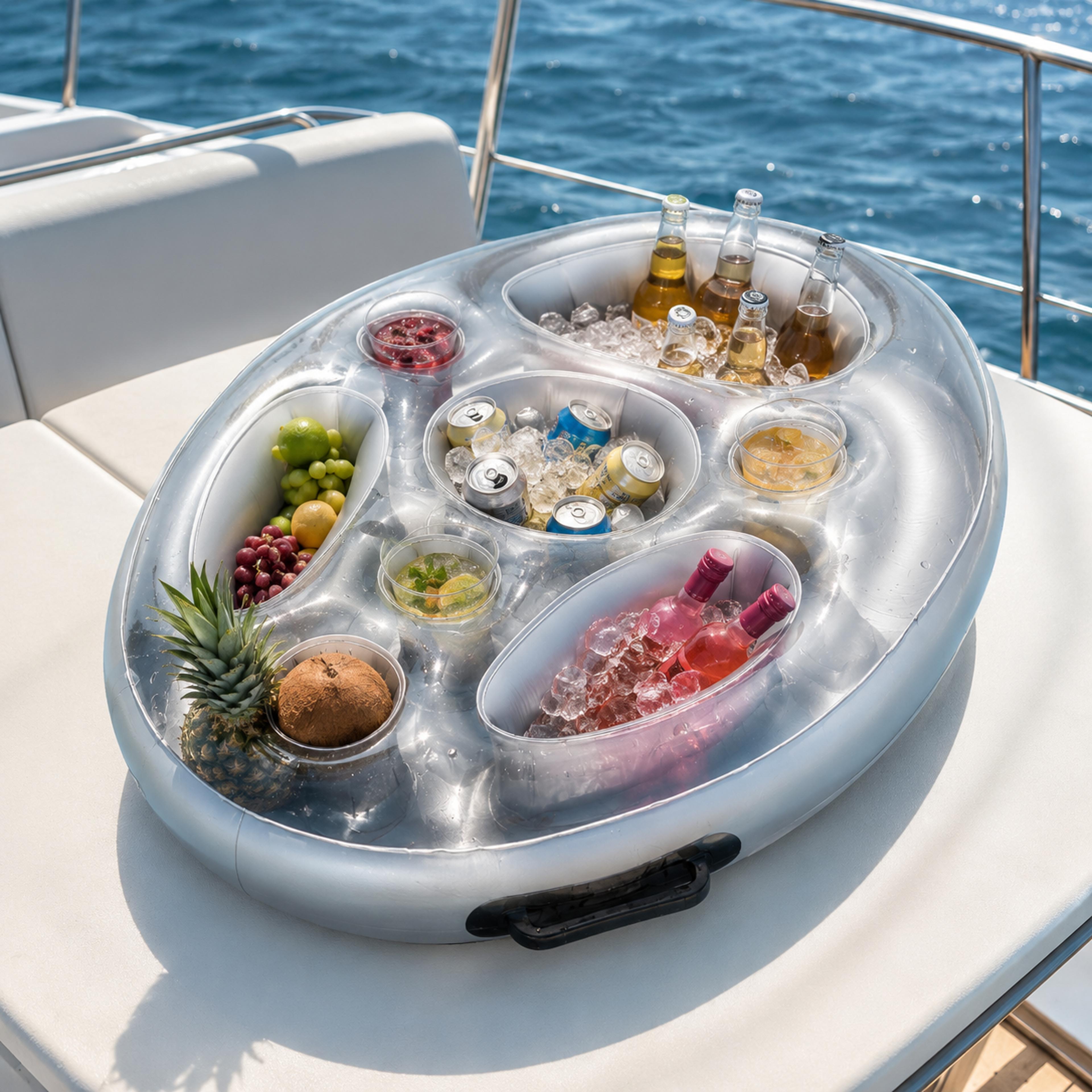 floating drink tray pool drink holder for pools, hot tubs & beach parties