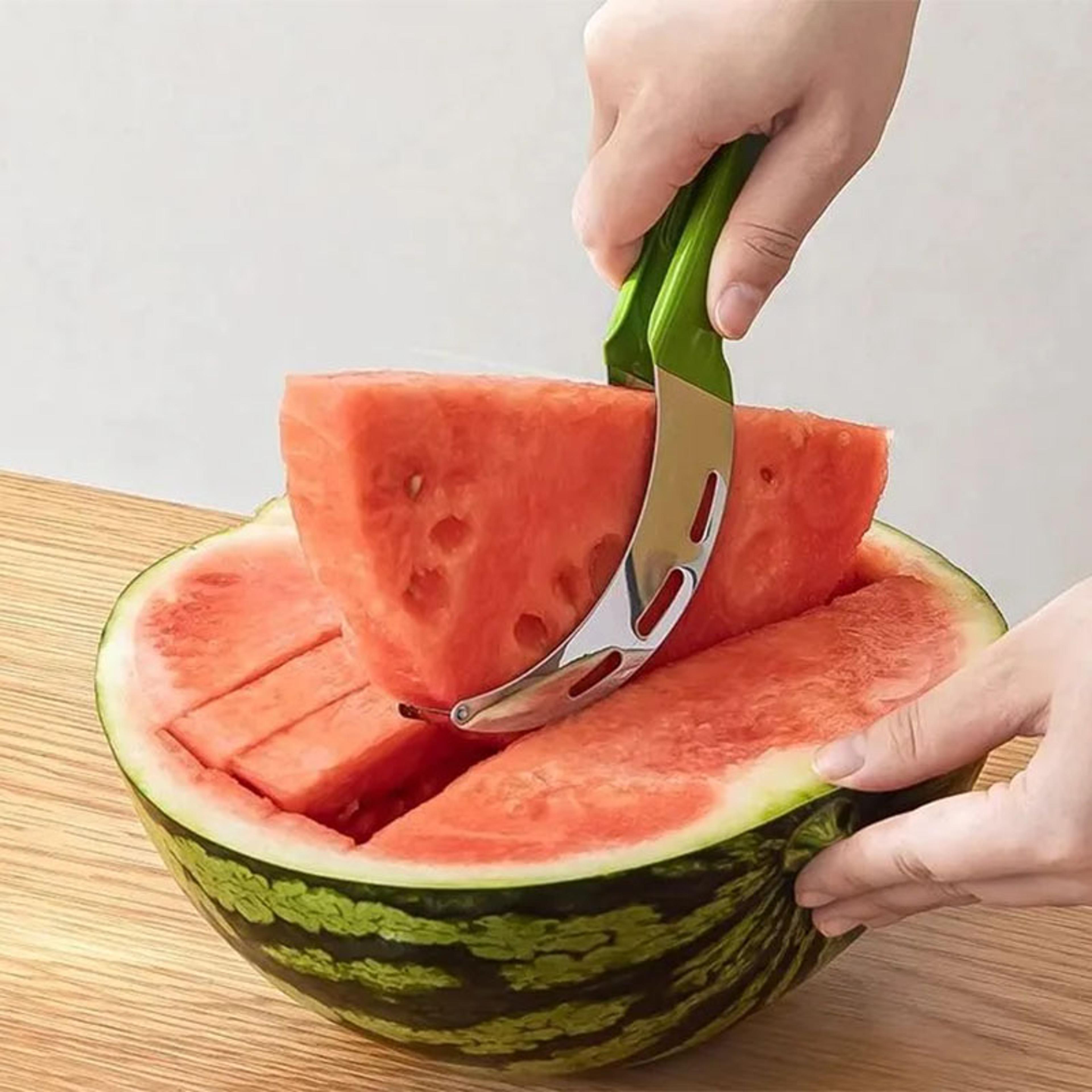 premium watermelon cutter stainless steel fruit slicer and melon serving tool