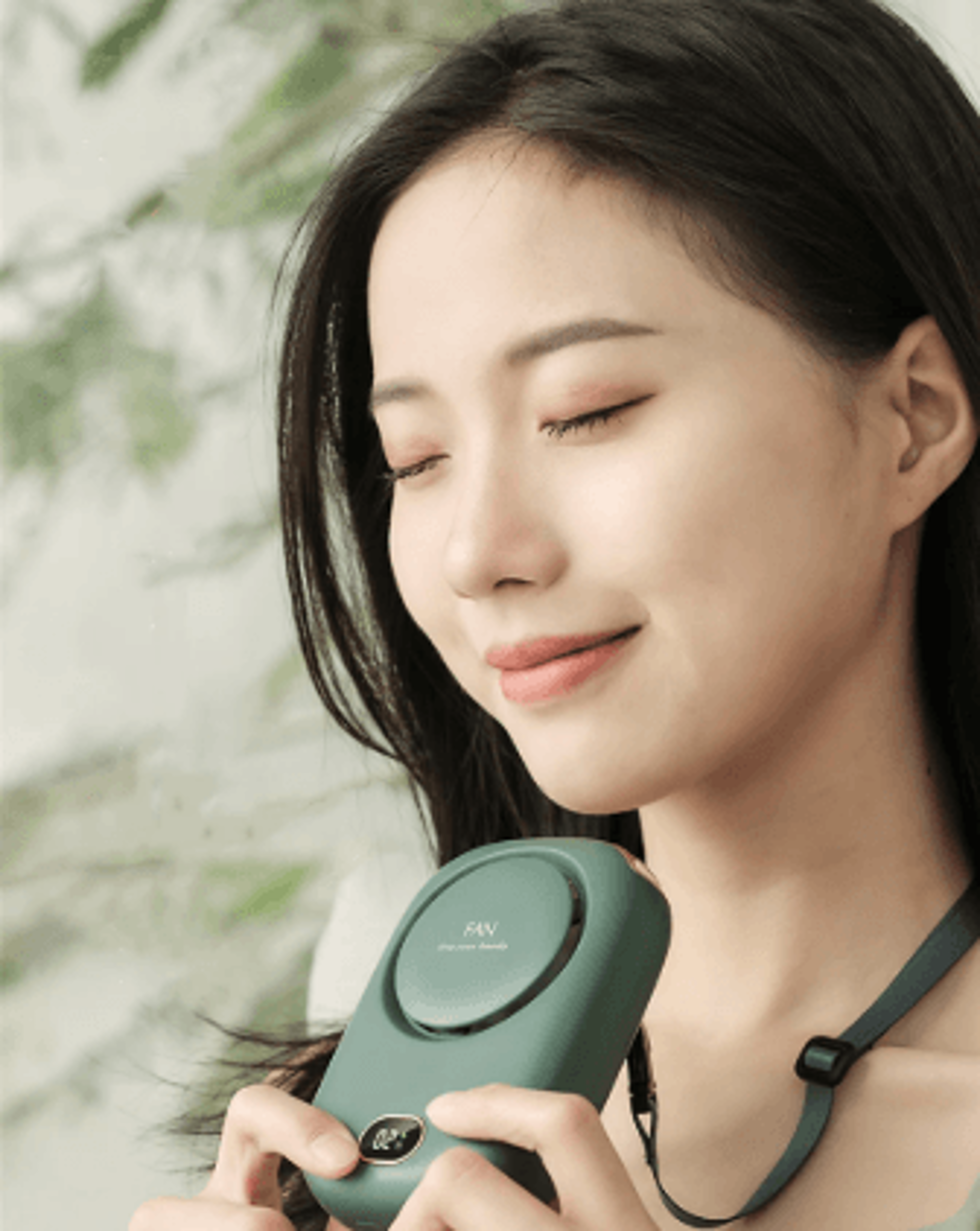 portable neck fan usb rechargeable bladeless neck fan with adjustable lanyard