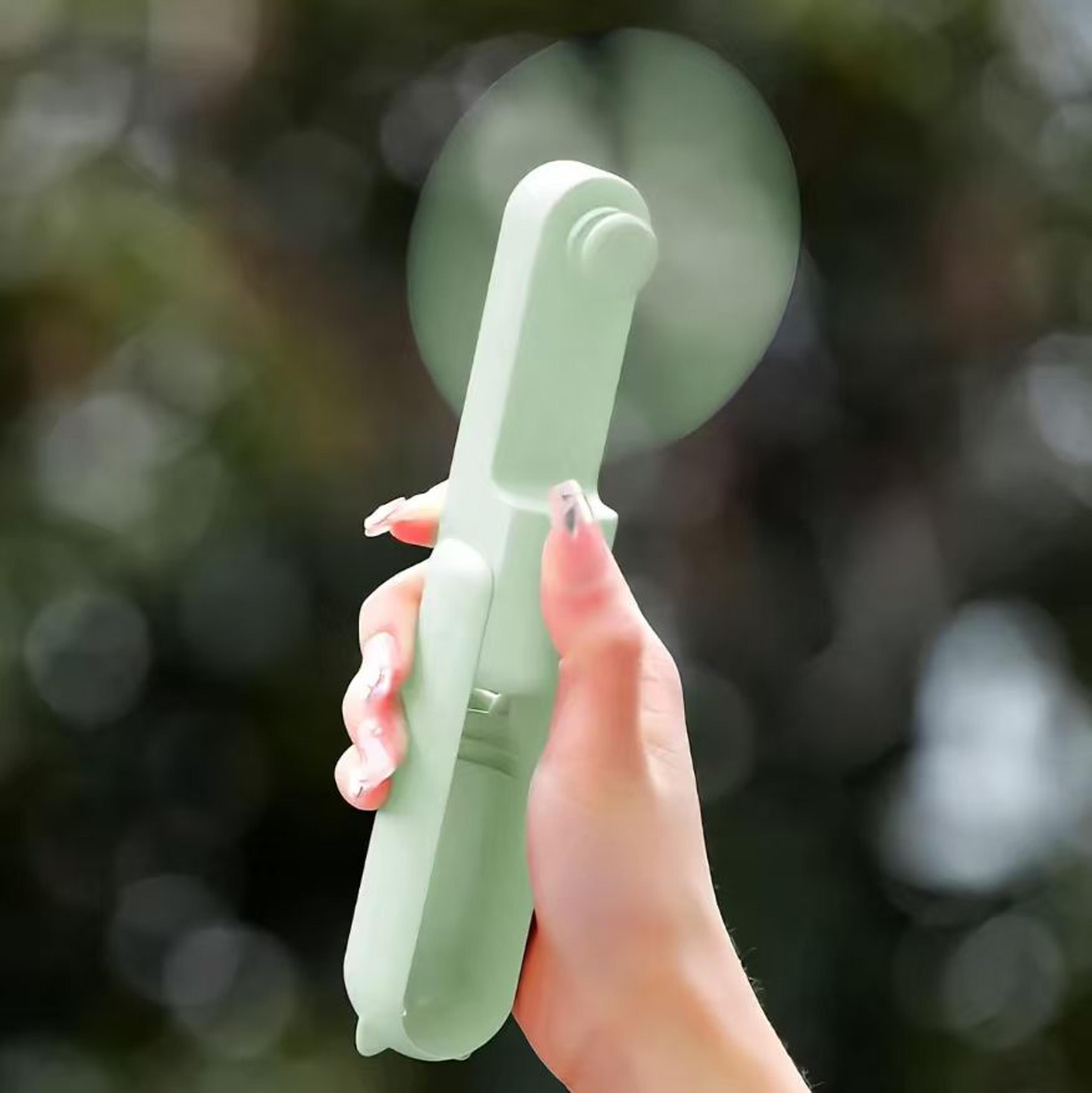 portable usb rechargeable mini handheld fan with speeds foldable personal cooling fan