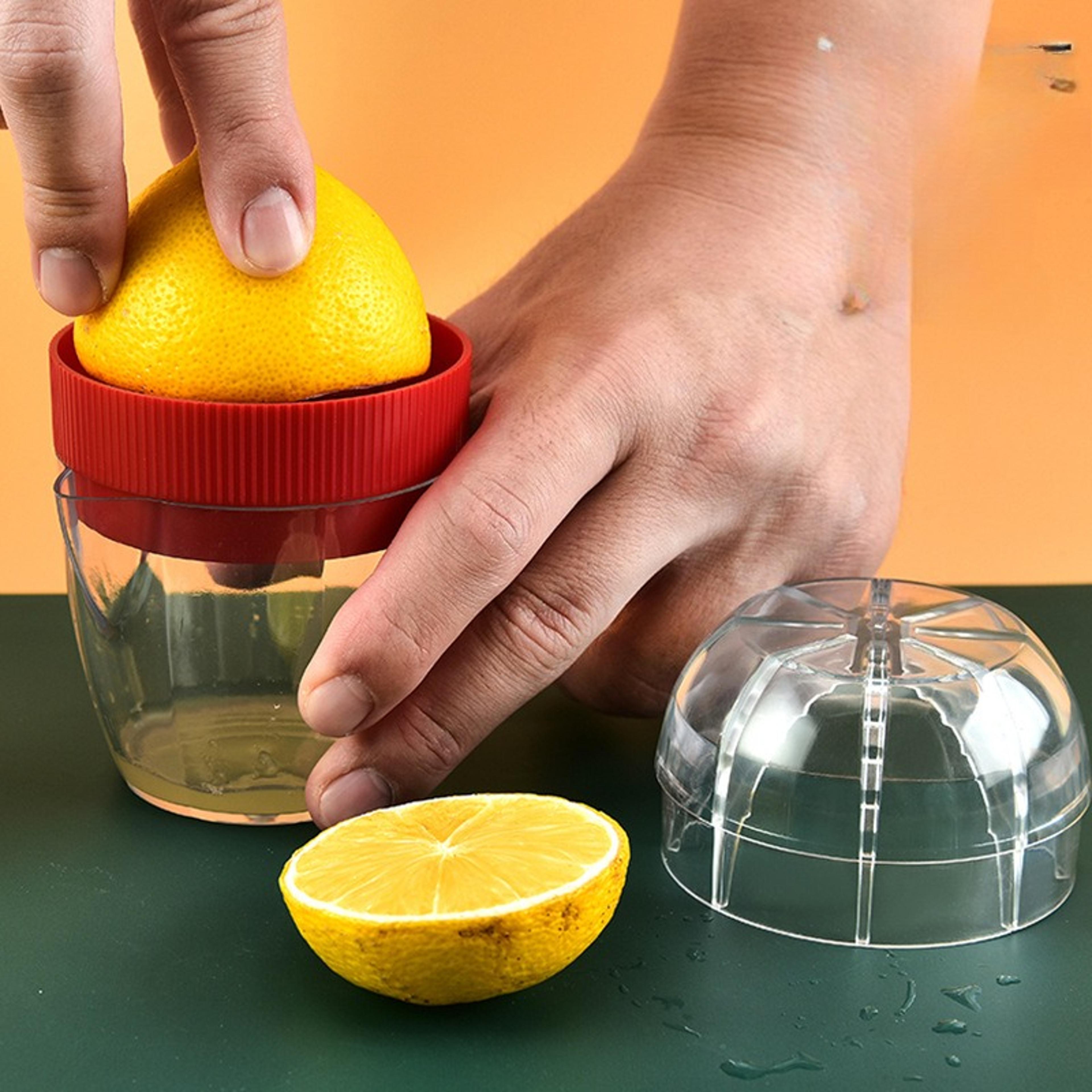 fresh press manual lemon juicer and citrus juicer cup