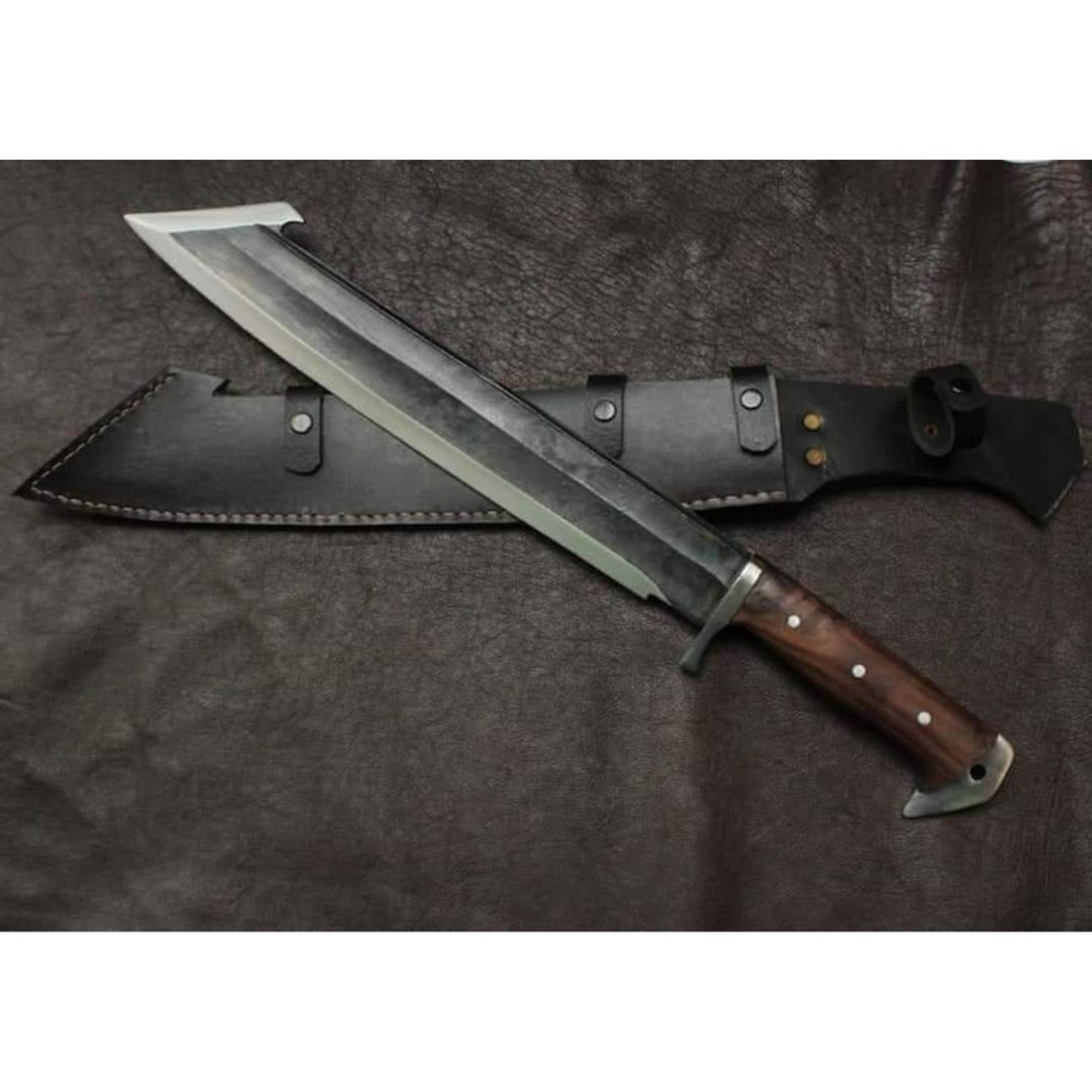 oil quenched custom handmade bowie knife high carbon steel full tang survival bowie high forged knife camping