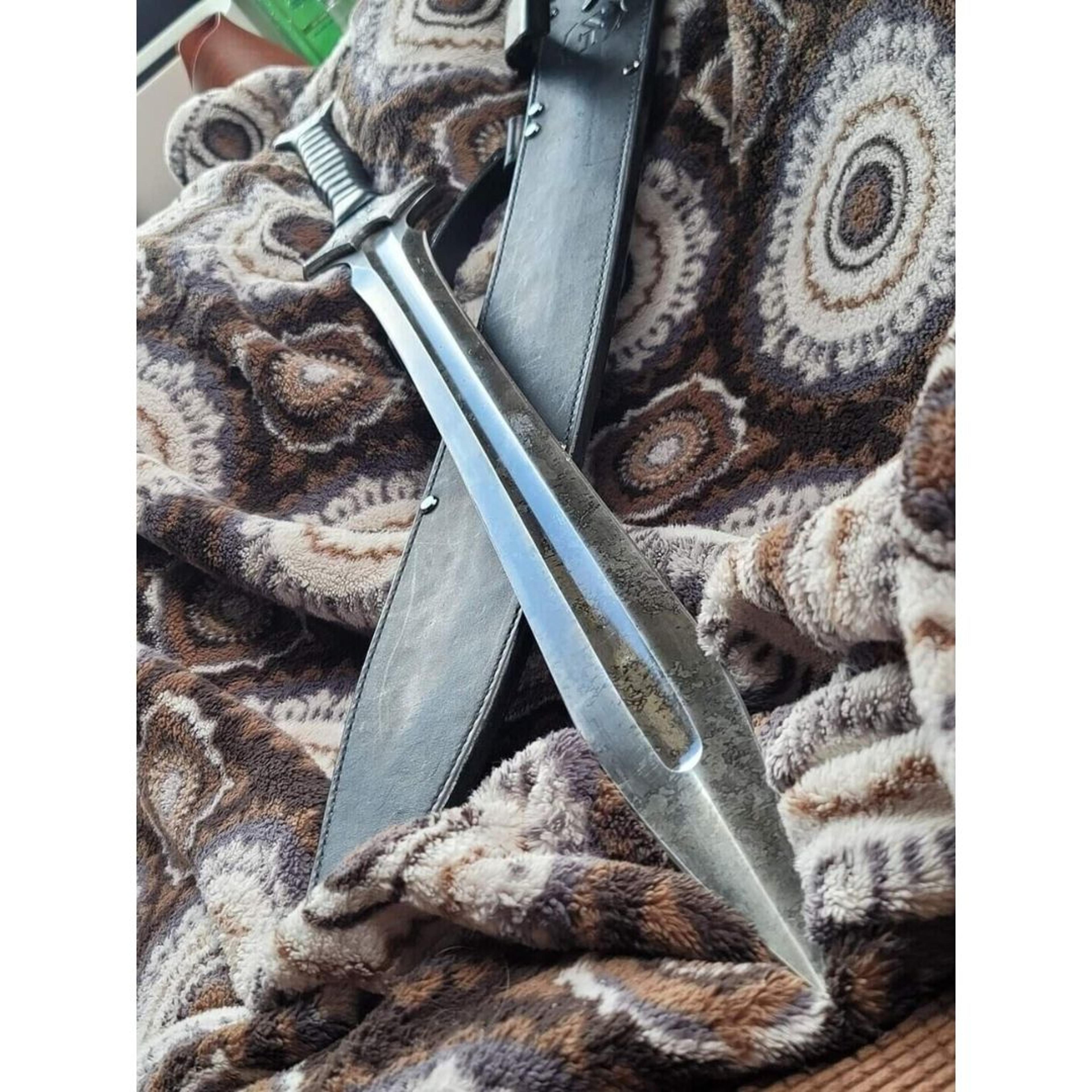 handmade carbon steel sword | full tang double edge sword | survival outdoor gift for him | unique sword hunter new