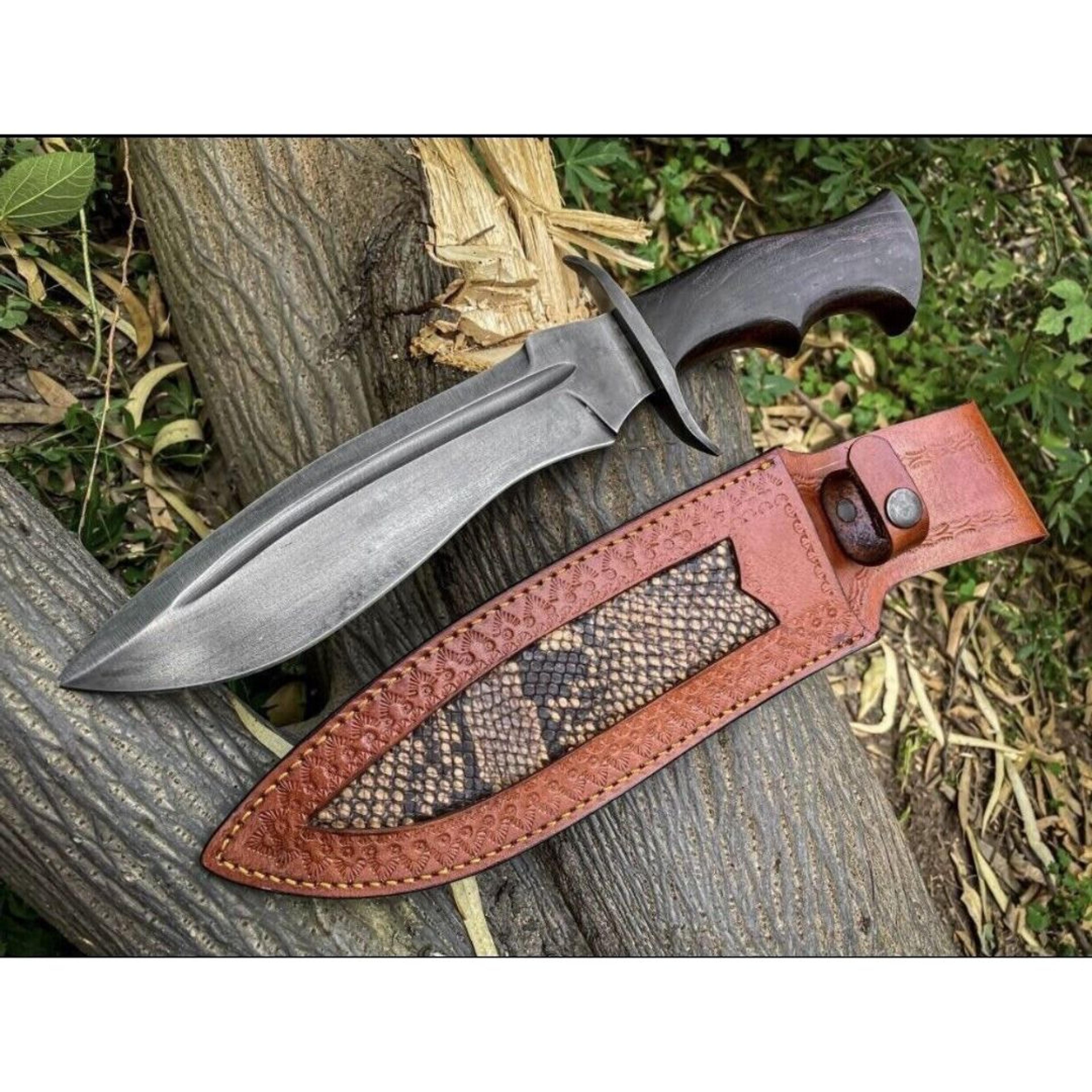 custom handmade bowie knife acid washed bowie hidden tang survival knife edc new