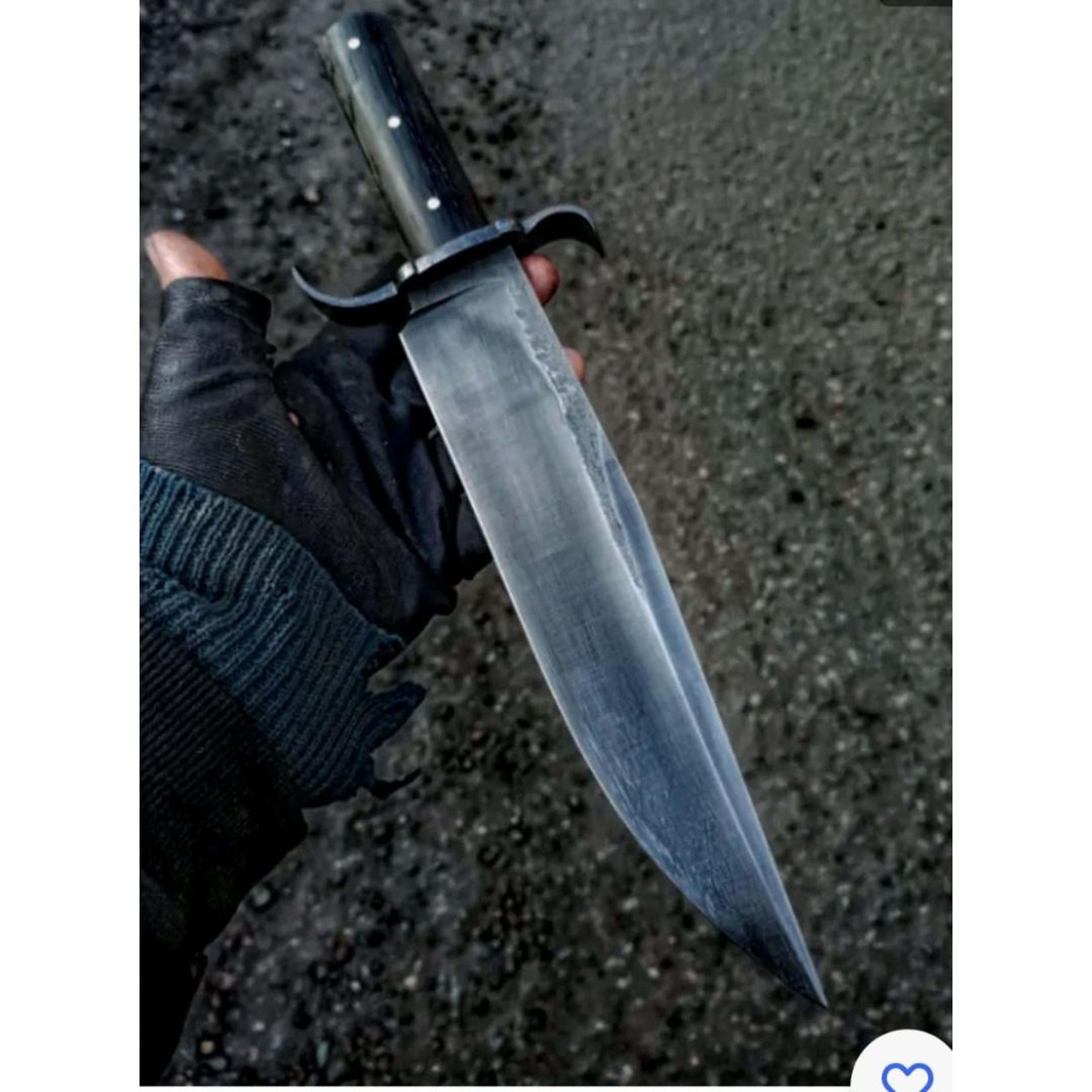 forged acid washed custom handmade bowie knife full tang bowie survival knife edc