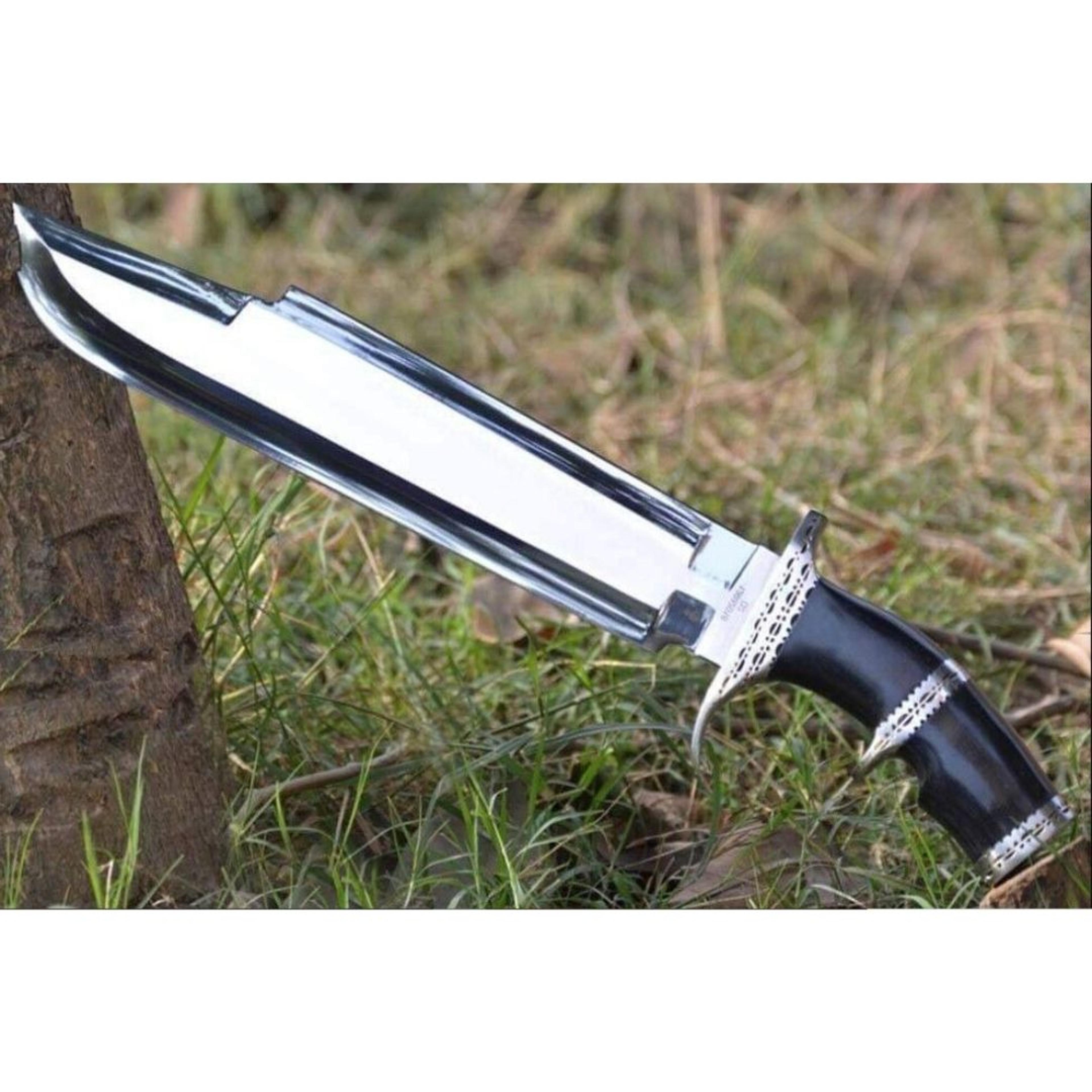 custom handmade predator bowie knife black micarta handle bowie with free engraving