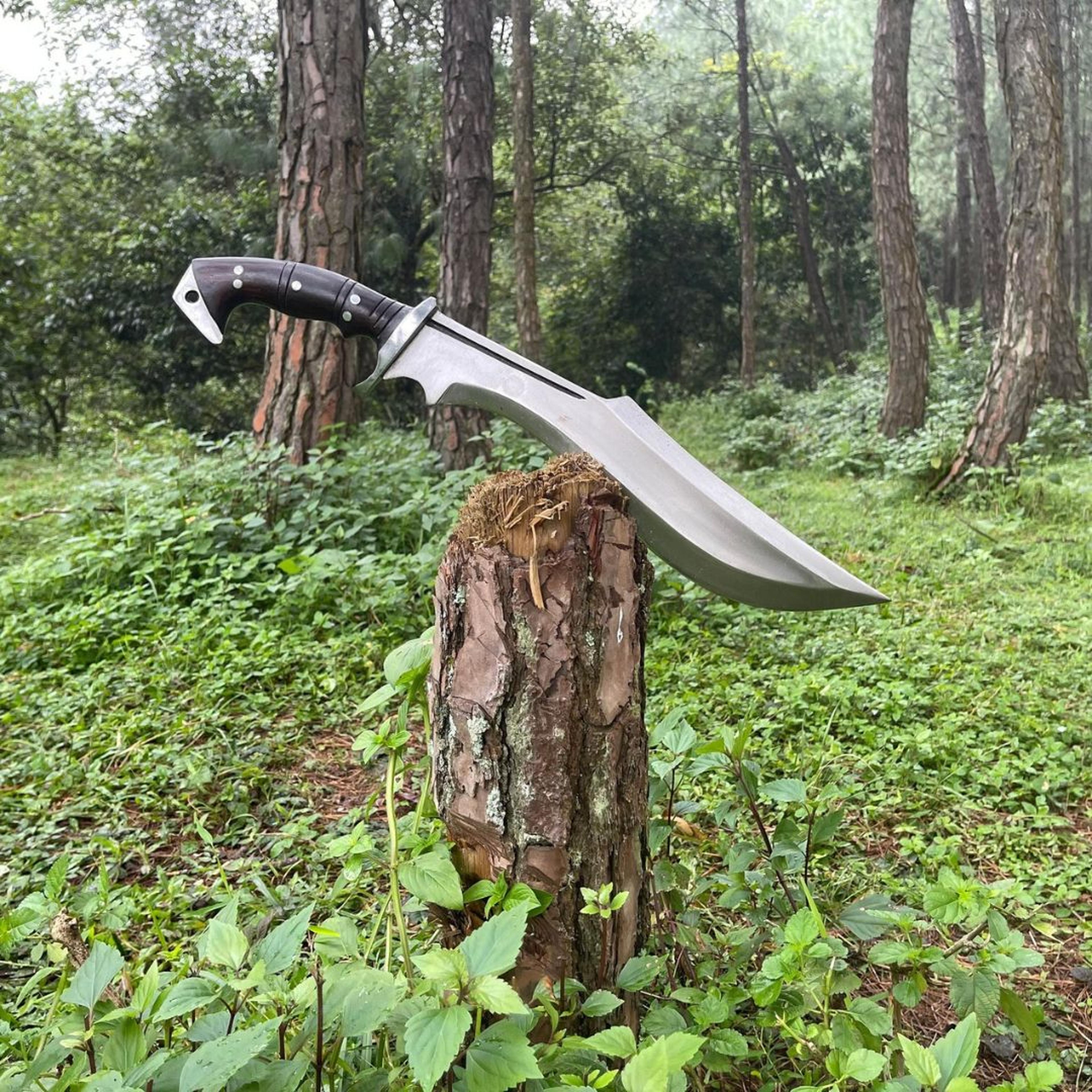 custom handmade carbon steel bowie knife fixed blade full tang hunting survival