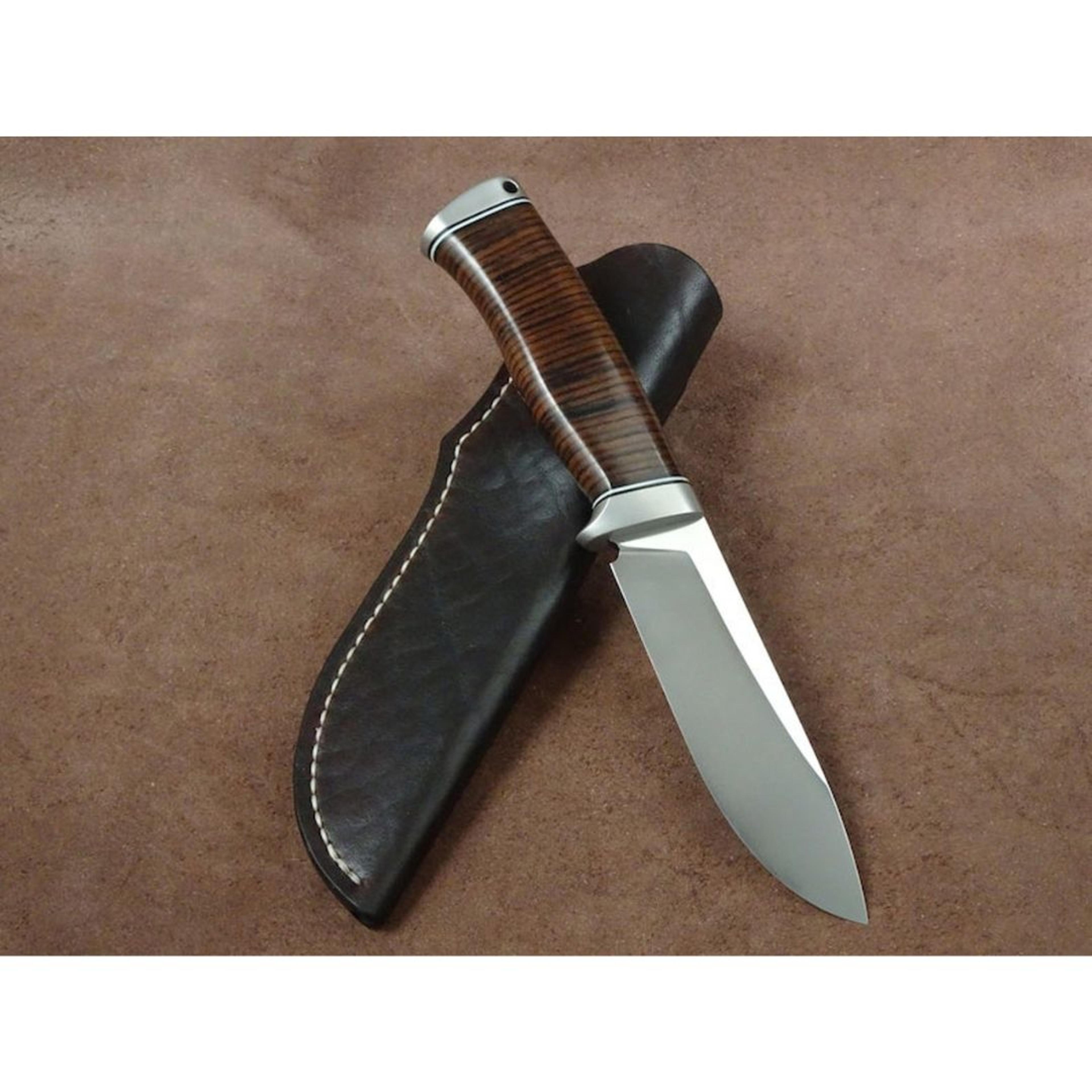 hunting knife with free engraving custom handmade knife leather handle survival