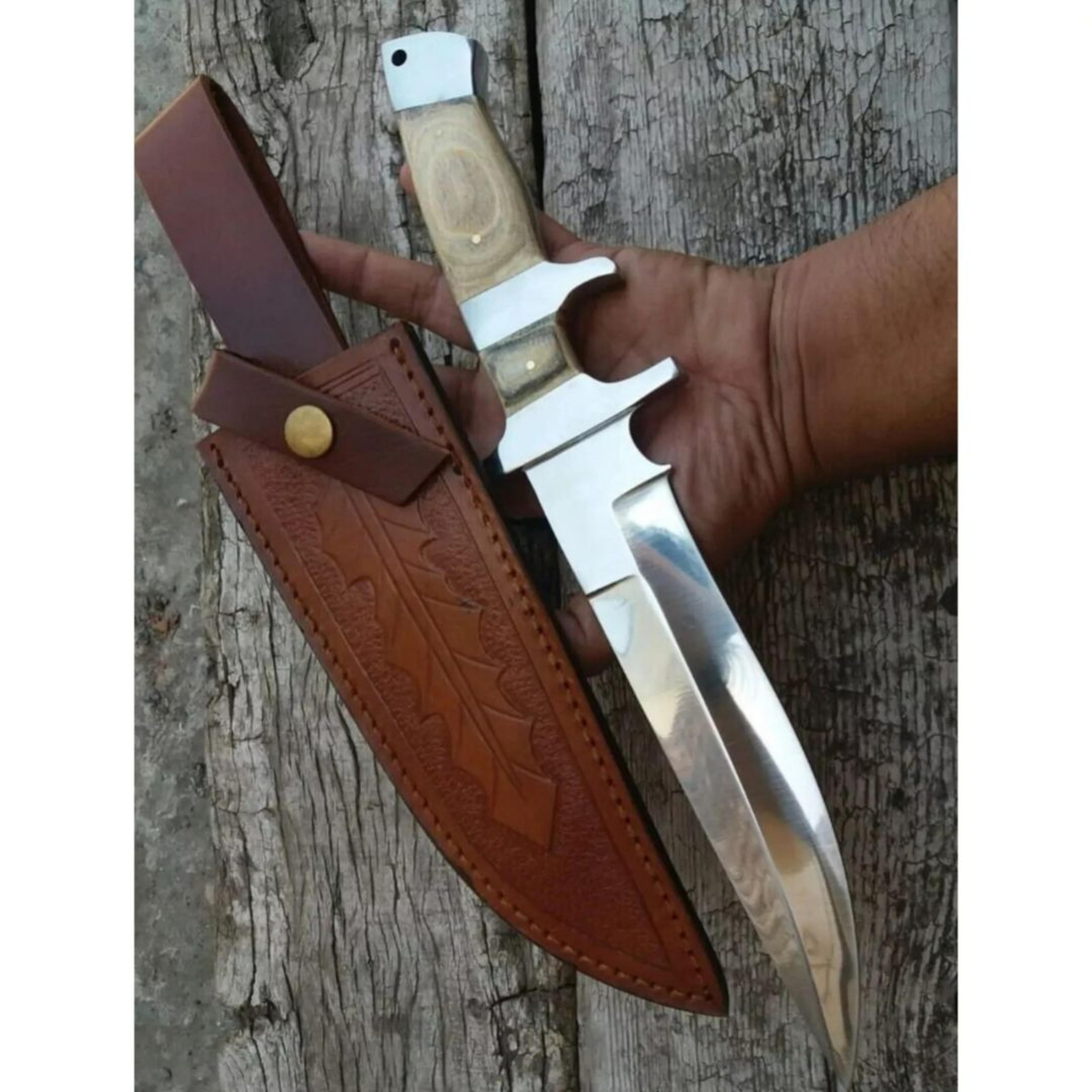 sub hilt bowie knife custom handmade fixed blade full tang bowie knife survival