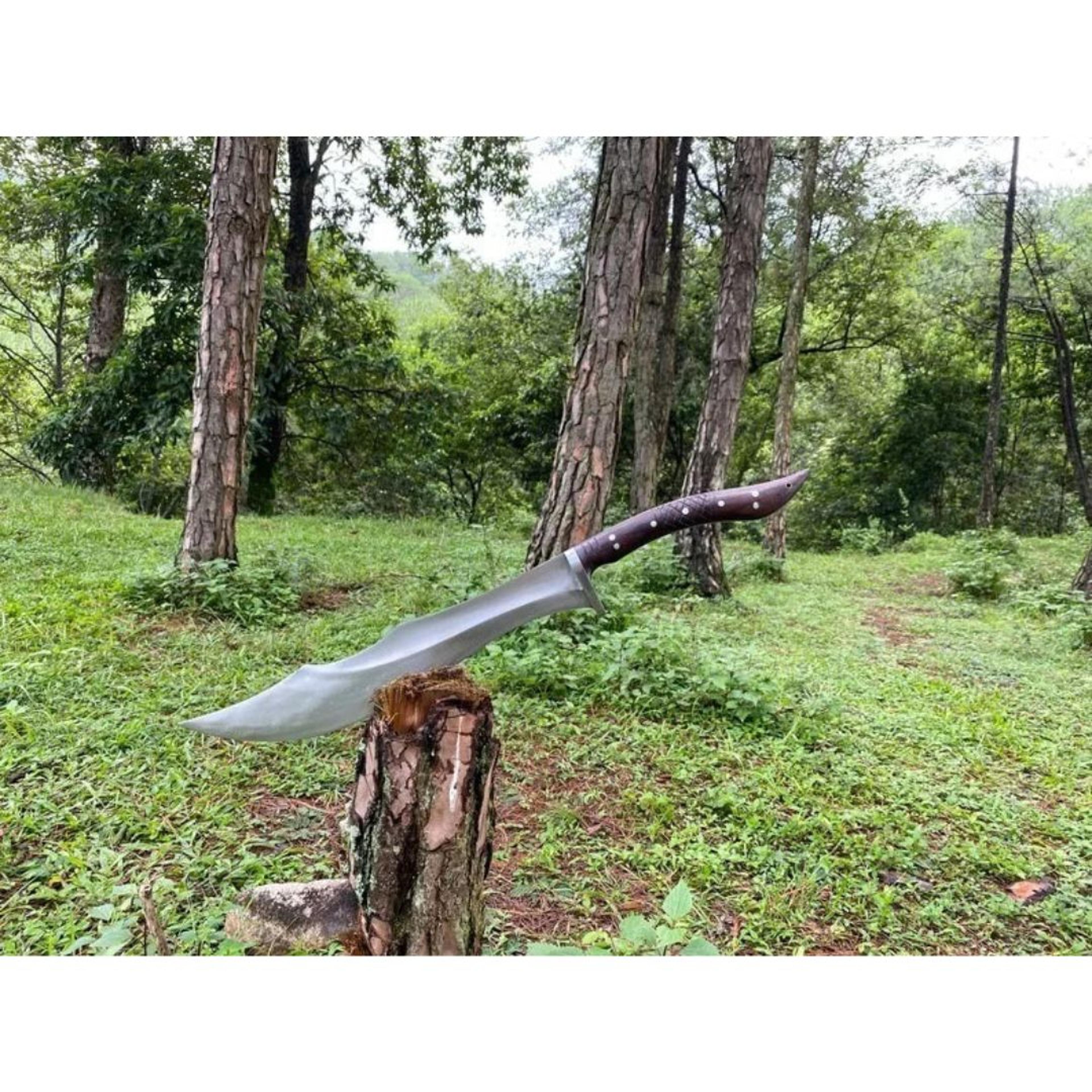 carbon steel fully forged sword full tang tactical machete sword viking survival