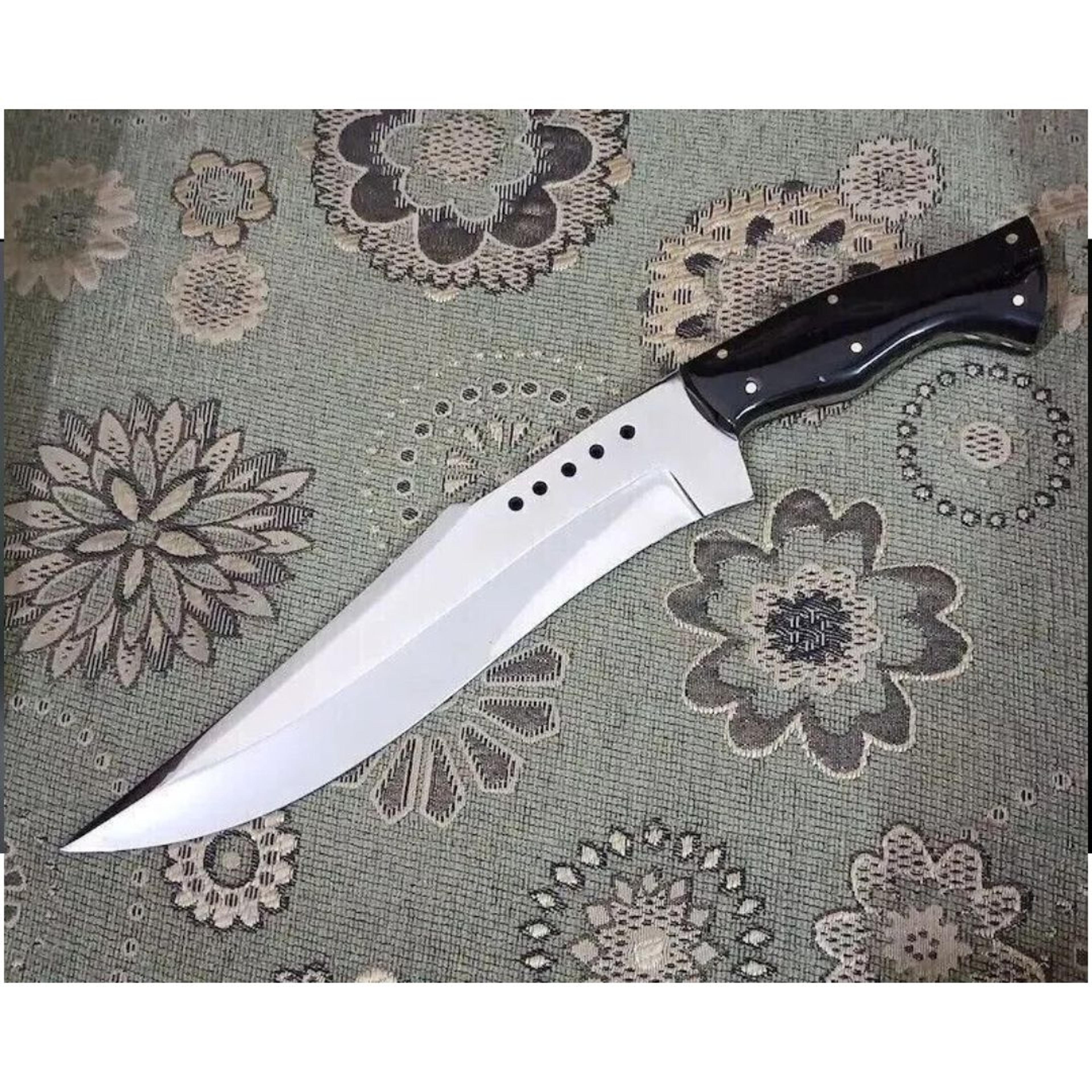 buffalo horn full tang bowie knife custom handmade survival bowie knife outdoor