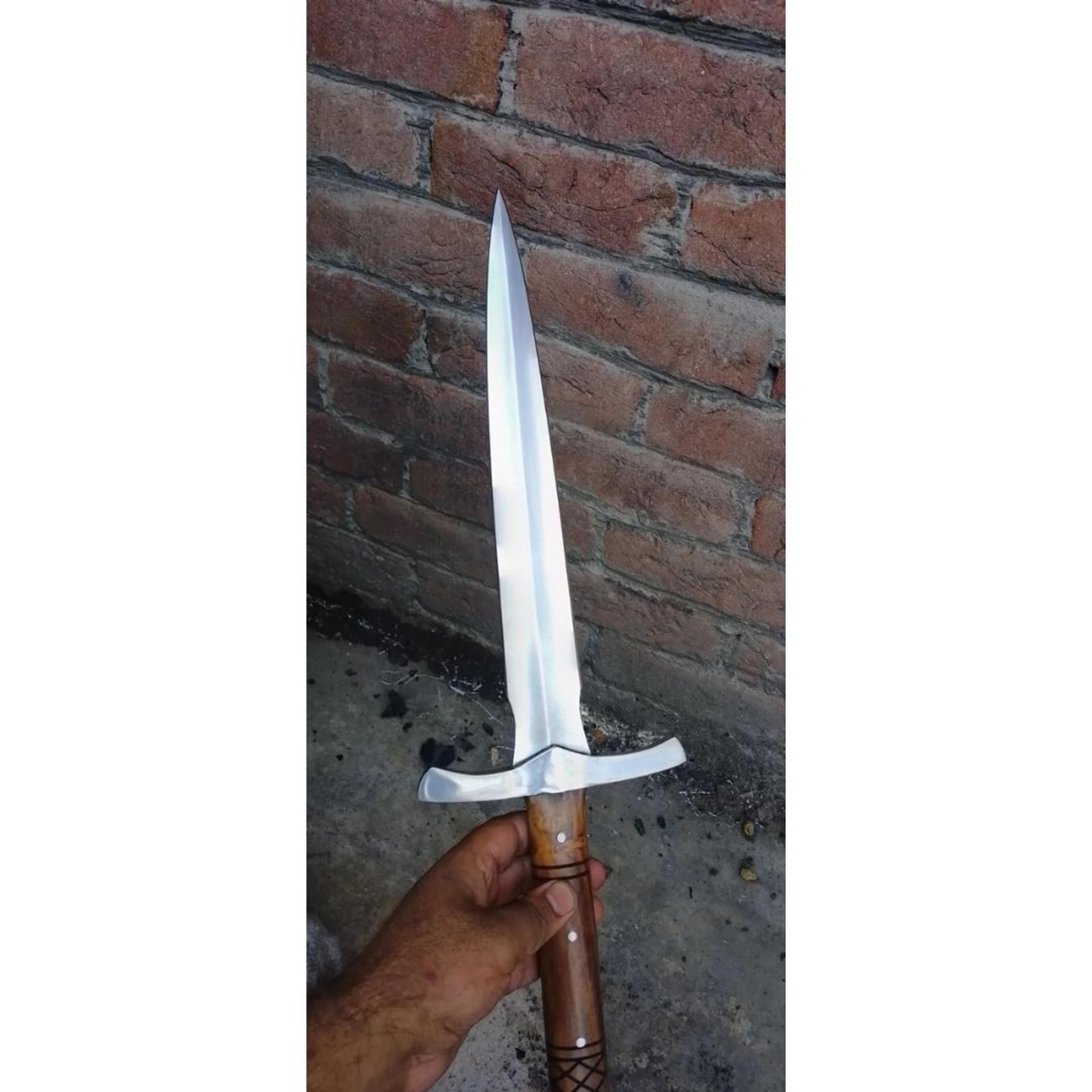 handmade sword custom handmade double edged sword viking survival d2 steel sword