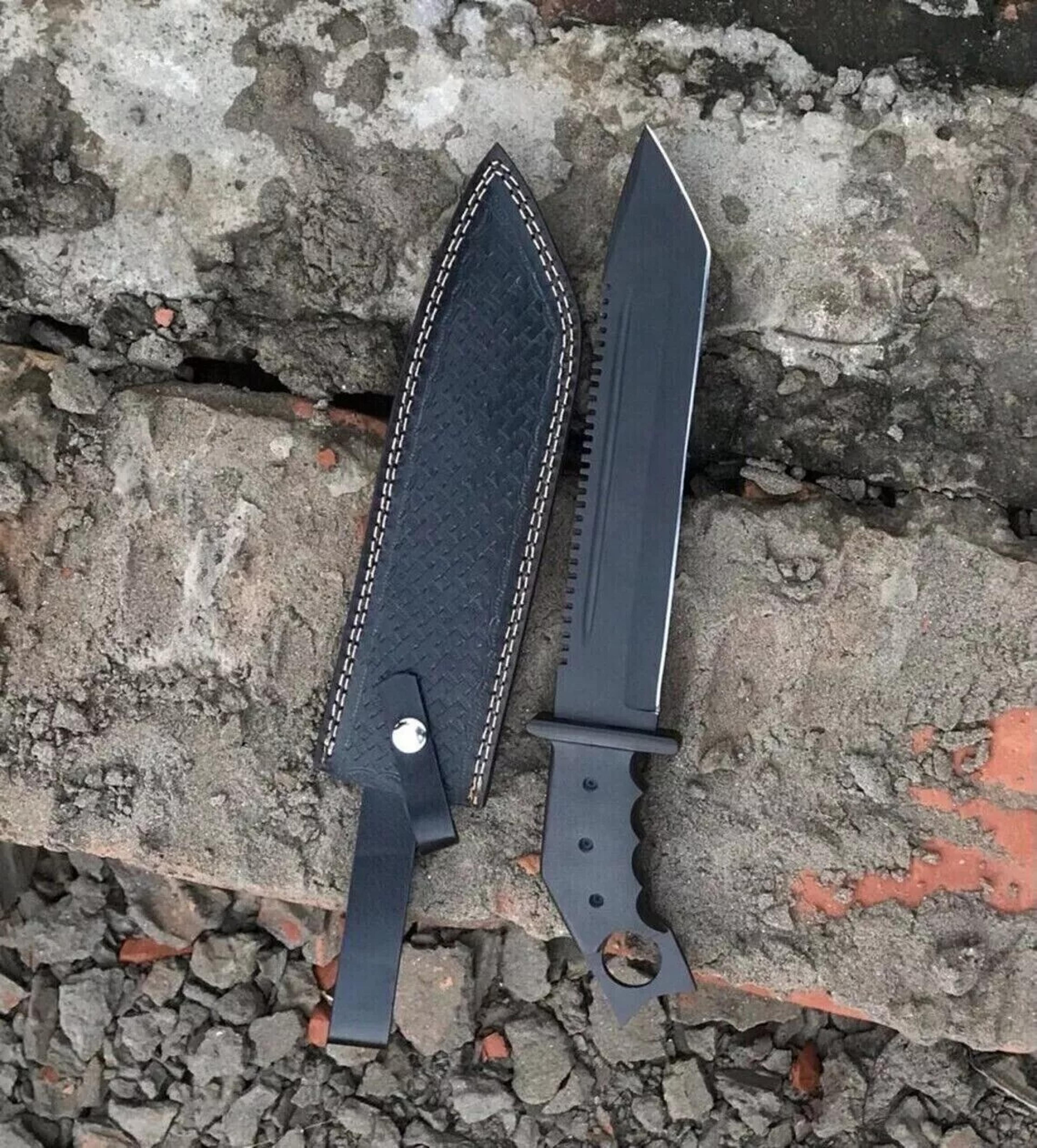 carbon steel bowie knife full tang bowie survival outdoor knife camping outdoor