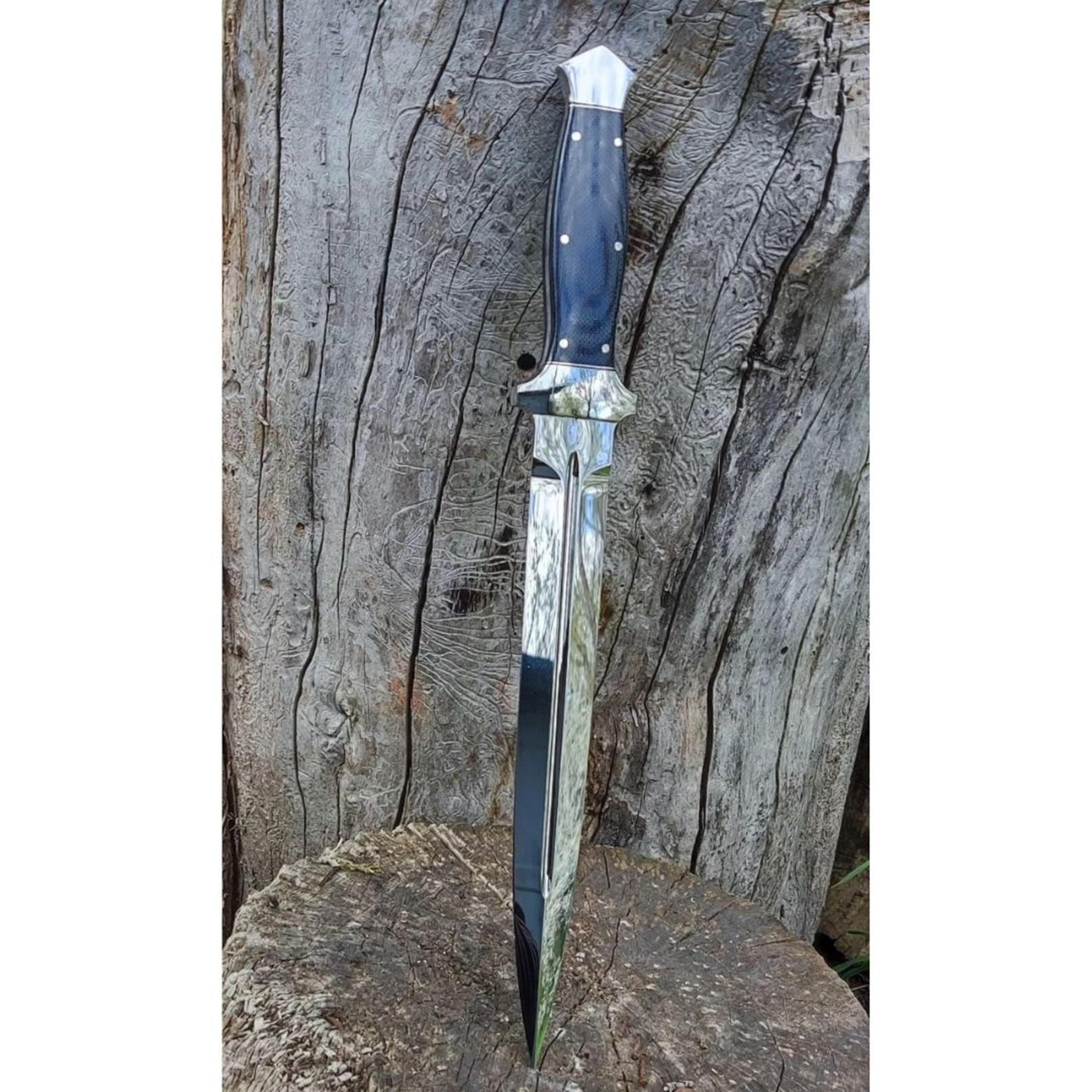 dagger knife custom handmade d2 tool steel full tang dagger survival hunting