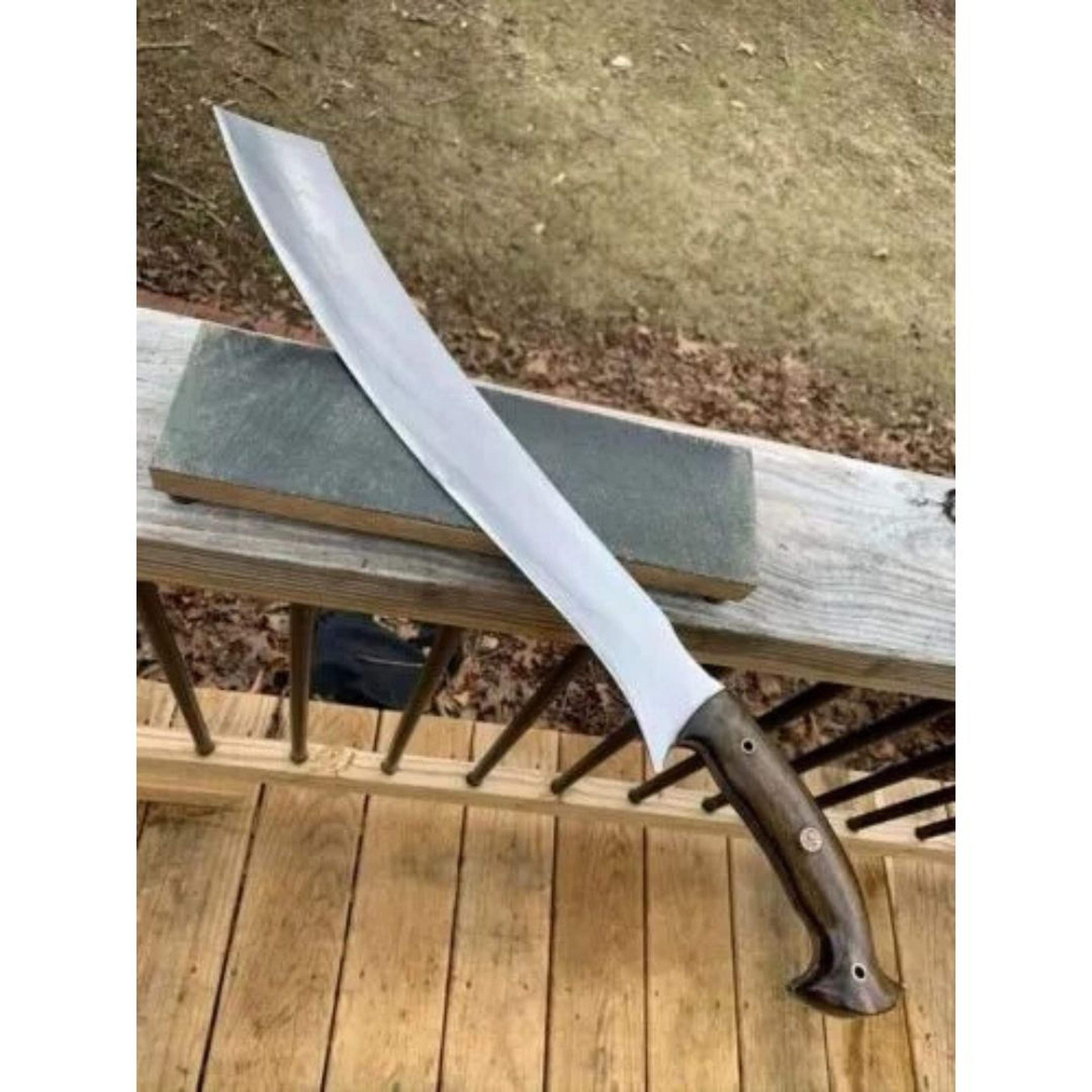 custom handmade carbon steel machete knife full tang hunting survival bowie