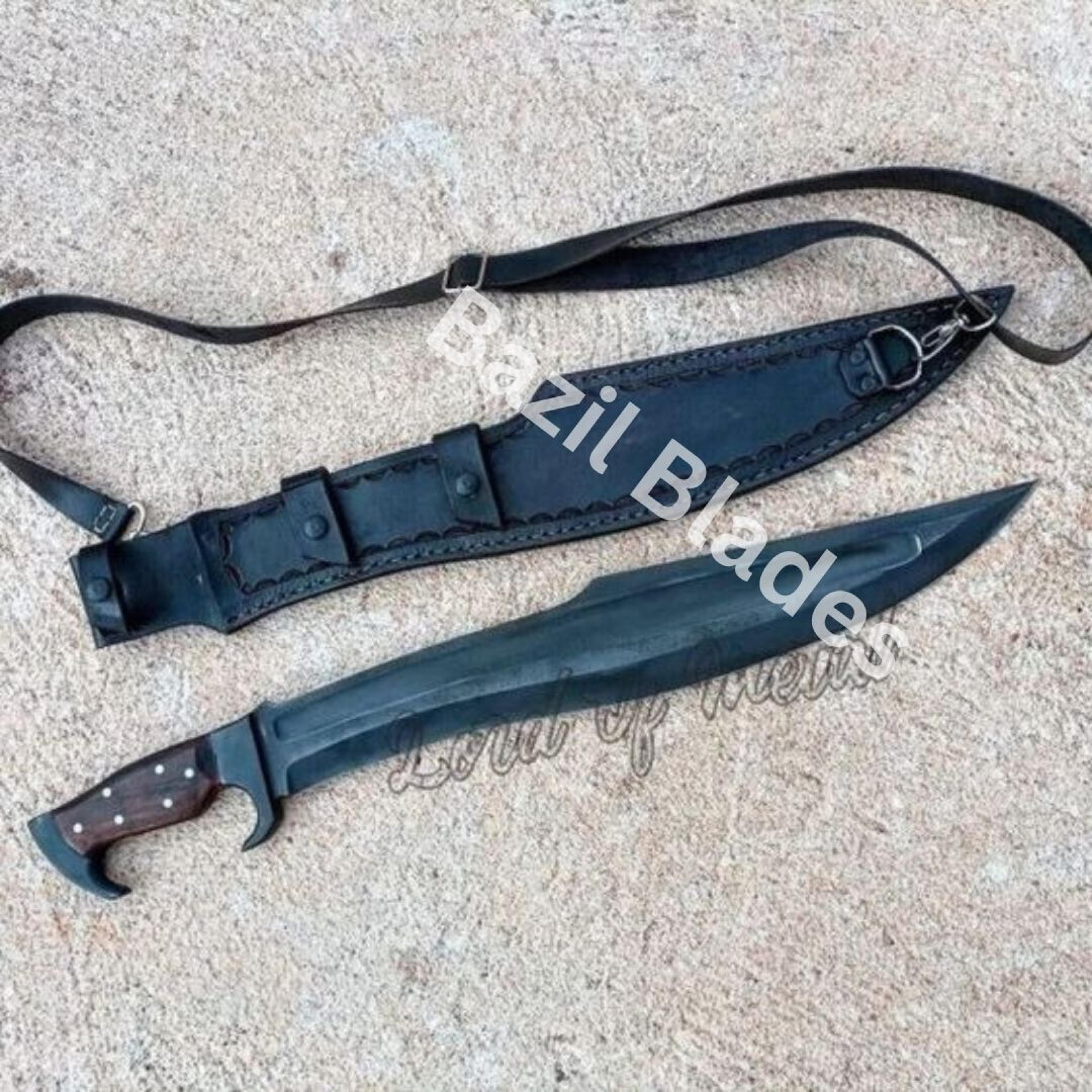 carbon steel full tang sword custom handmade forged sword survival sigle edged