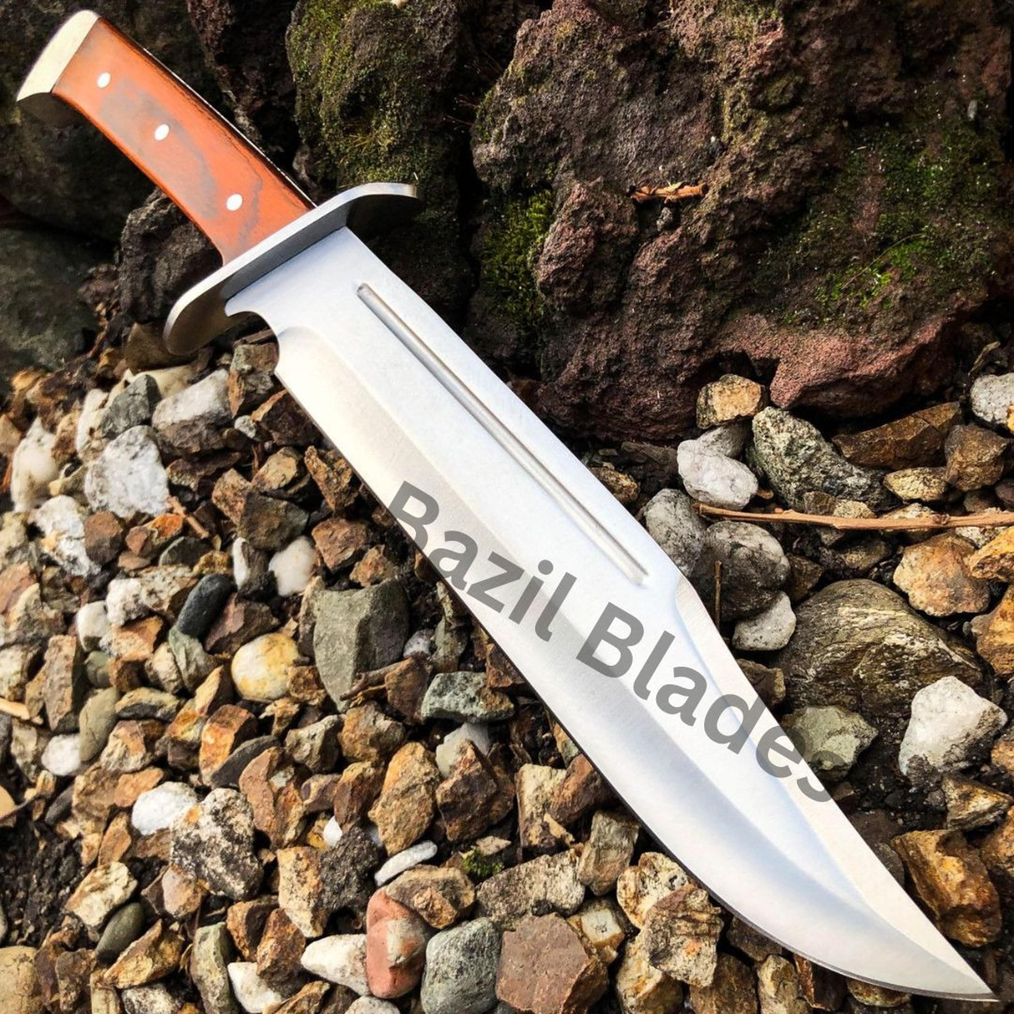 full tang bowie knife custom handmade jim bowie knife fixed blade hunting knife
