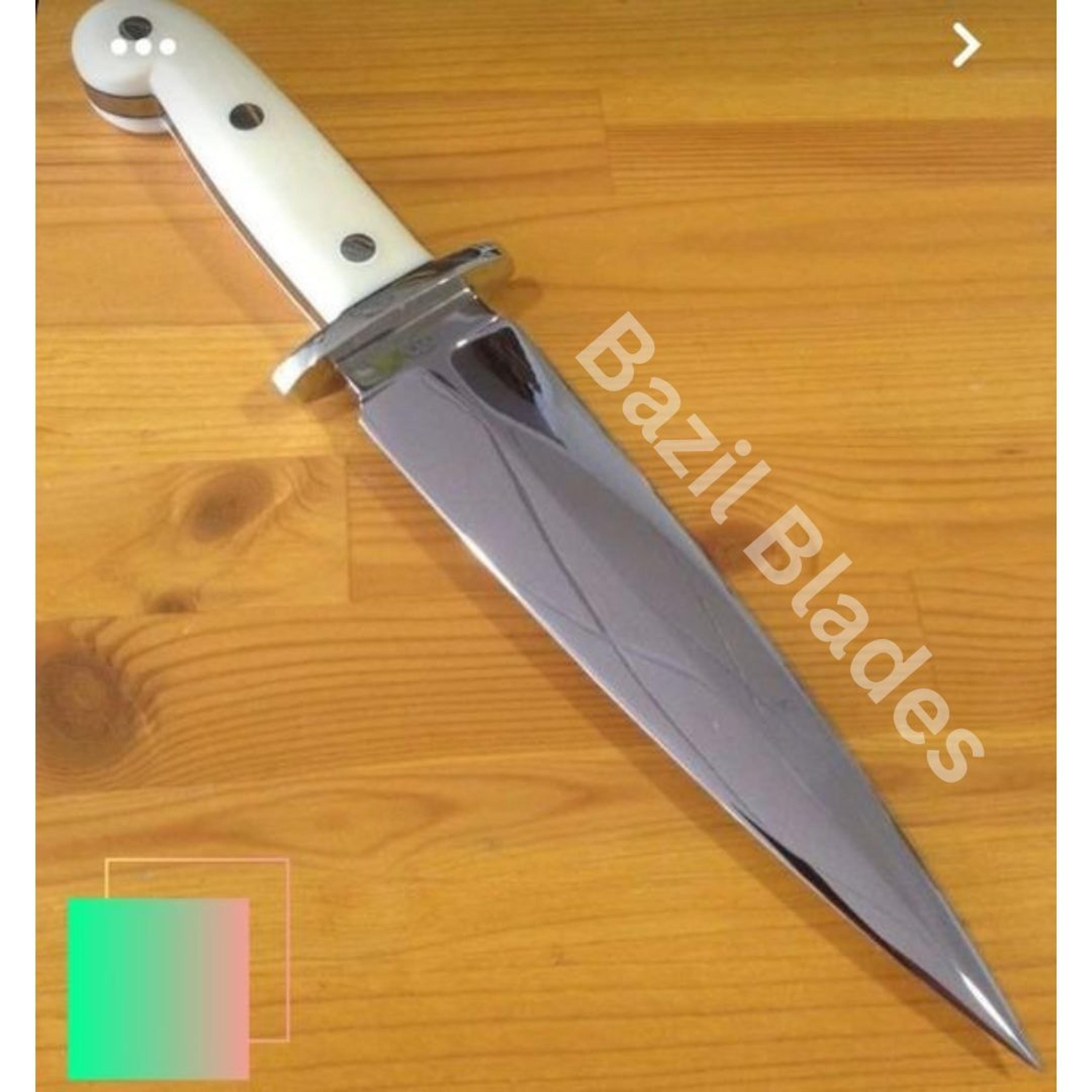 custom handmade dagger knife full tang double edge knife survival outdoor knife
