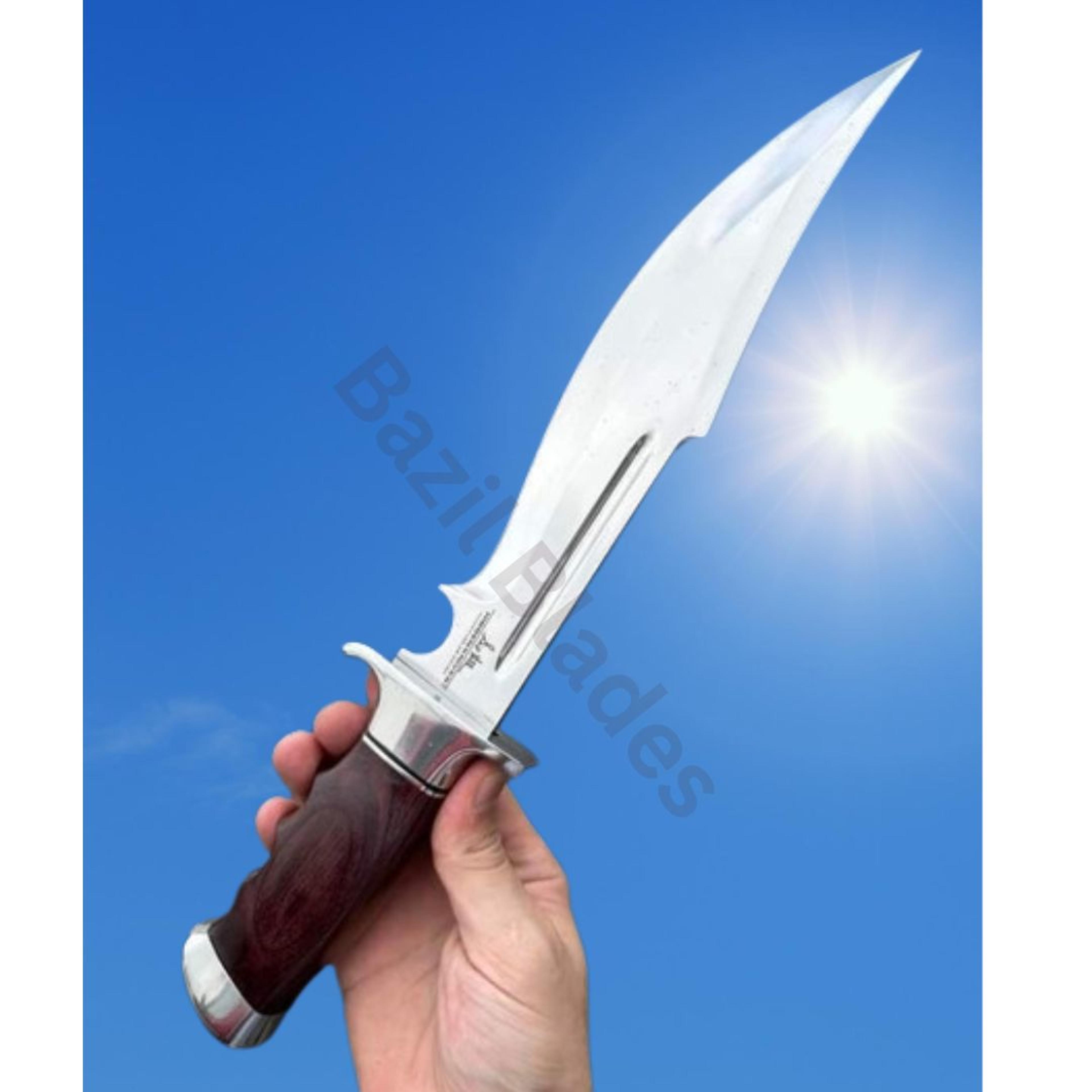 custom handmade mirror polished bowie knife camping survival knife outdoor hunt
