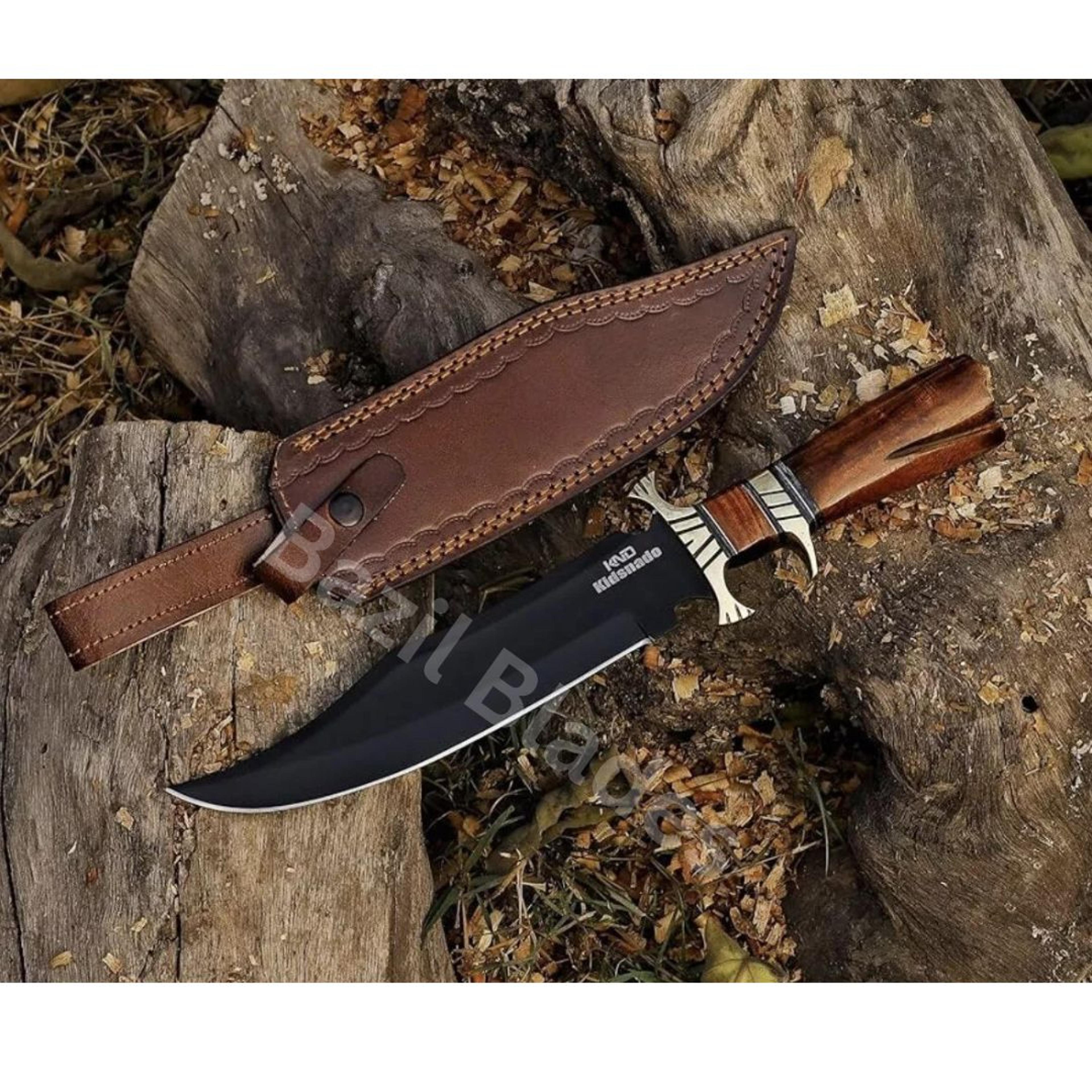 carbon steel bowie knife name engraved hunting bowie knife survival outdoor camp