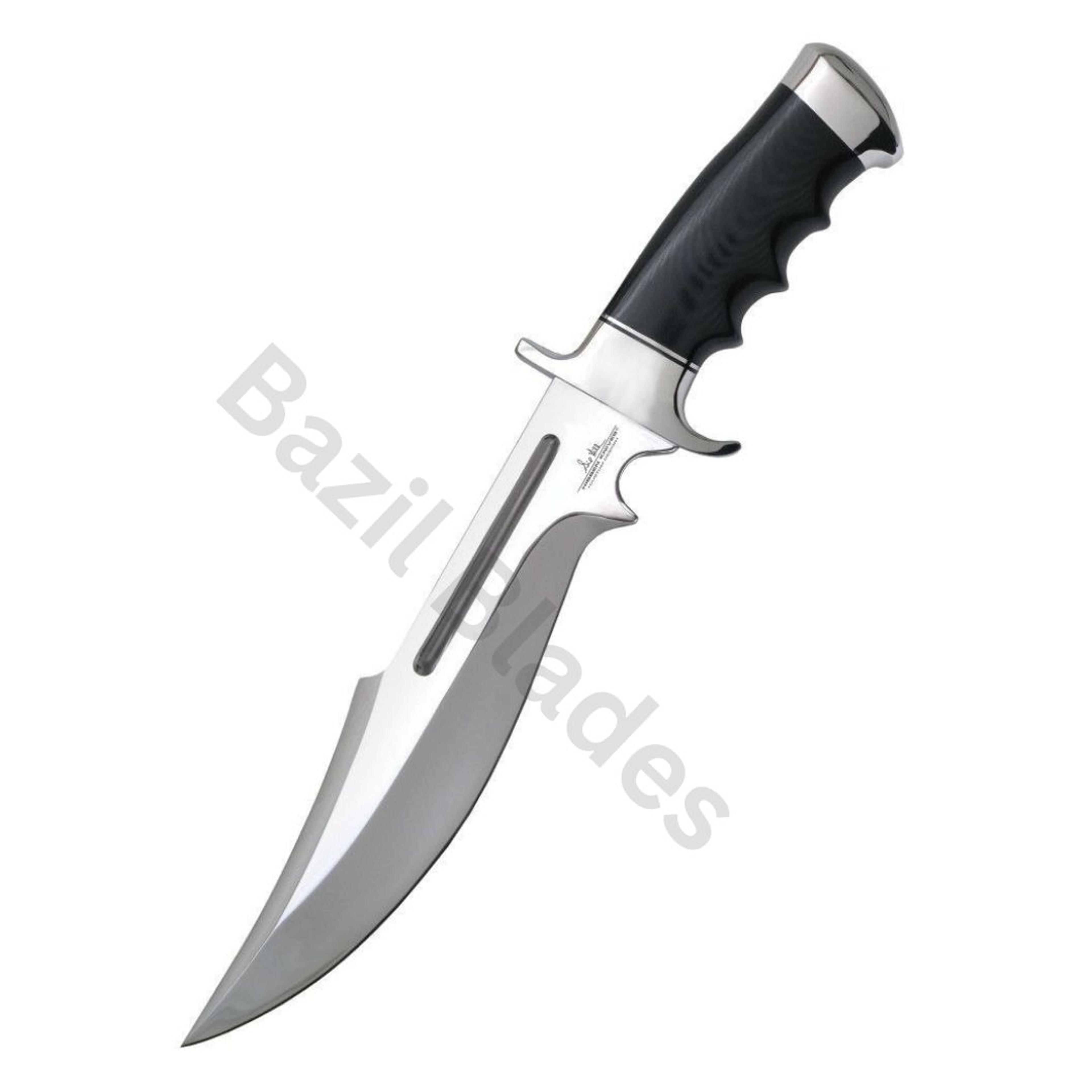 custom handmade bowie knife rat-tail d2 tool steel camping knife survival out