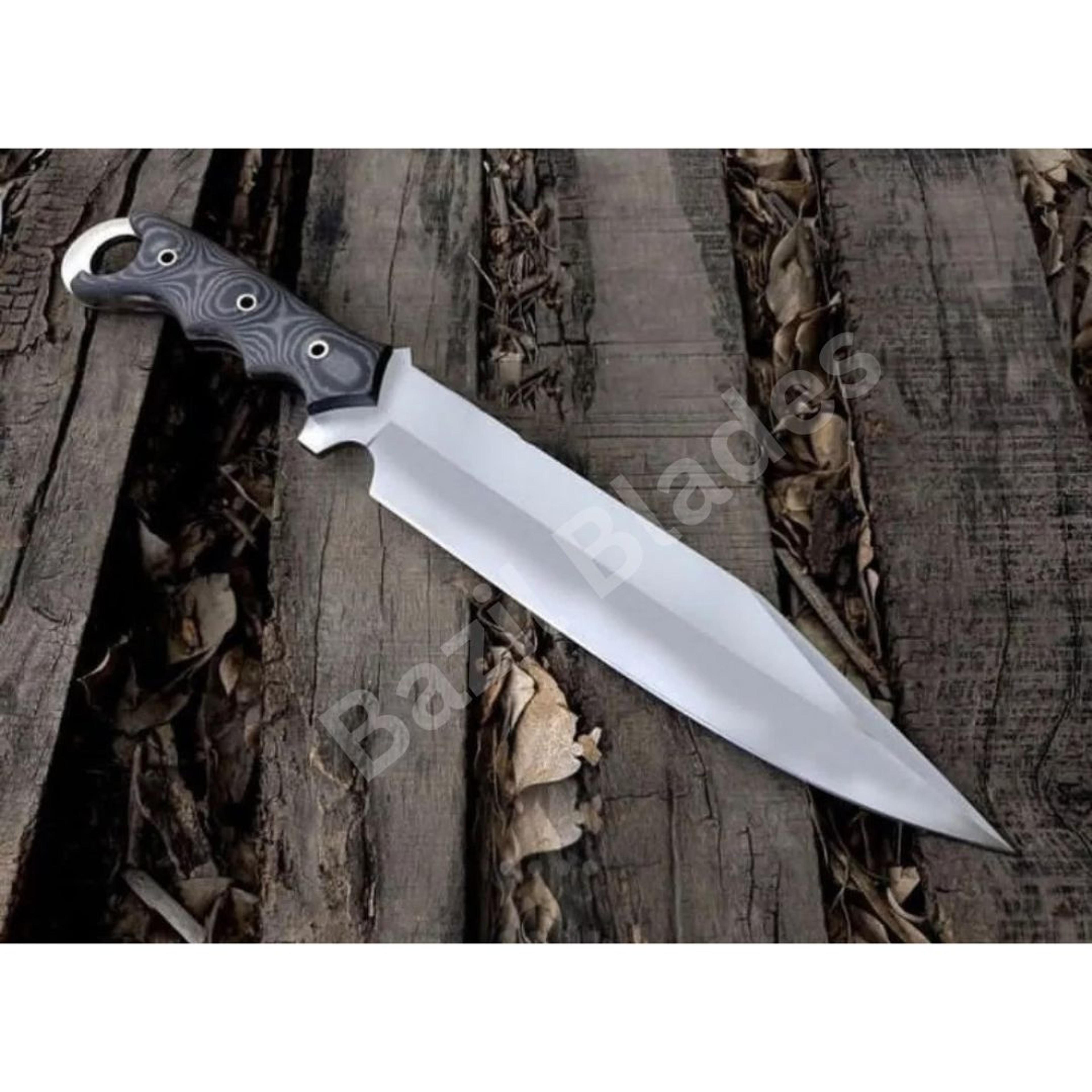 custom handmade full tang bowie knife d2 tool steel survival bowie camping knife