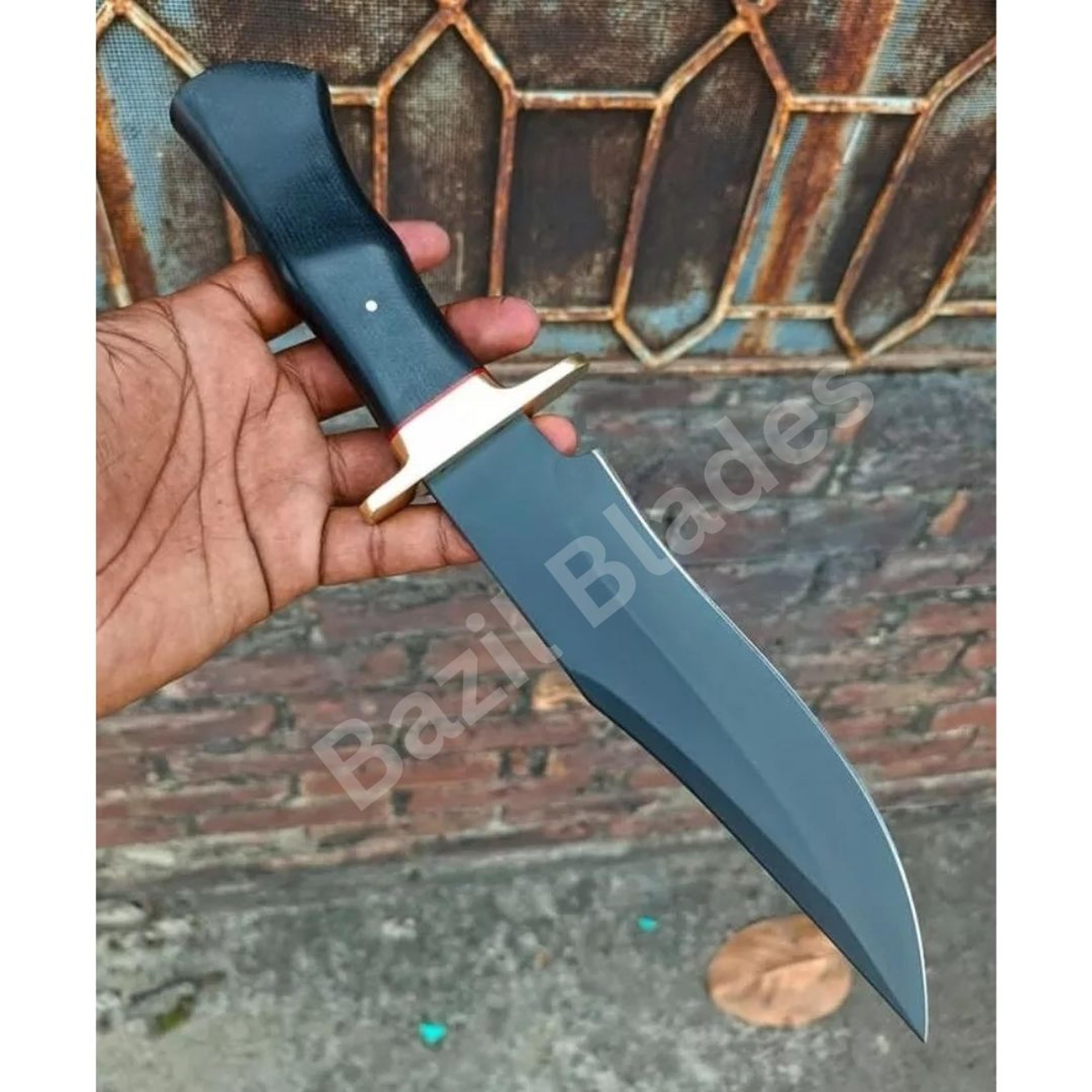 custom handmade full tang bowie knife carbon steel survival bowie camping knife