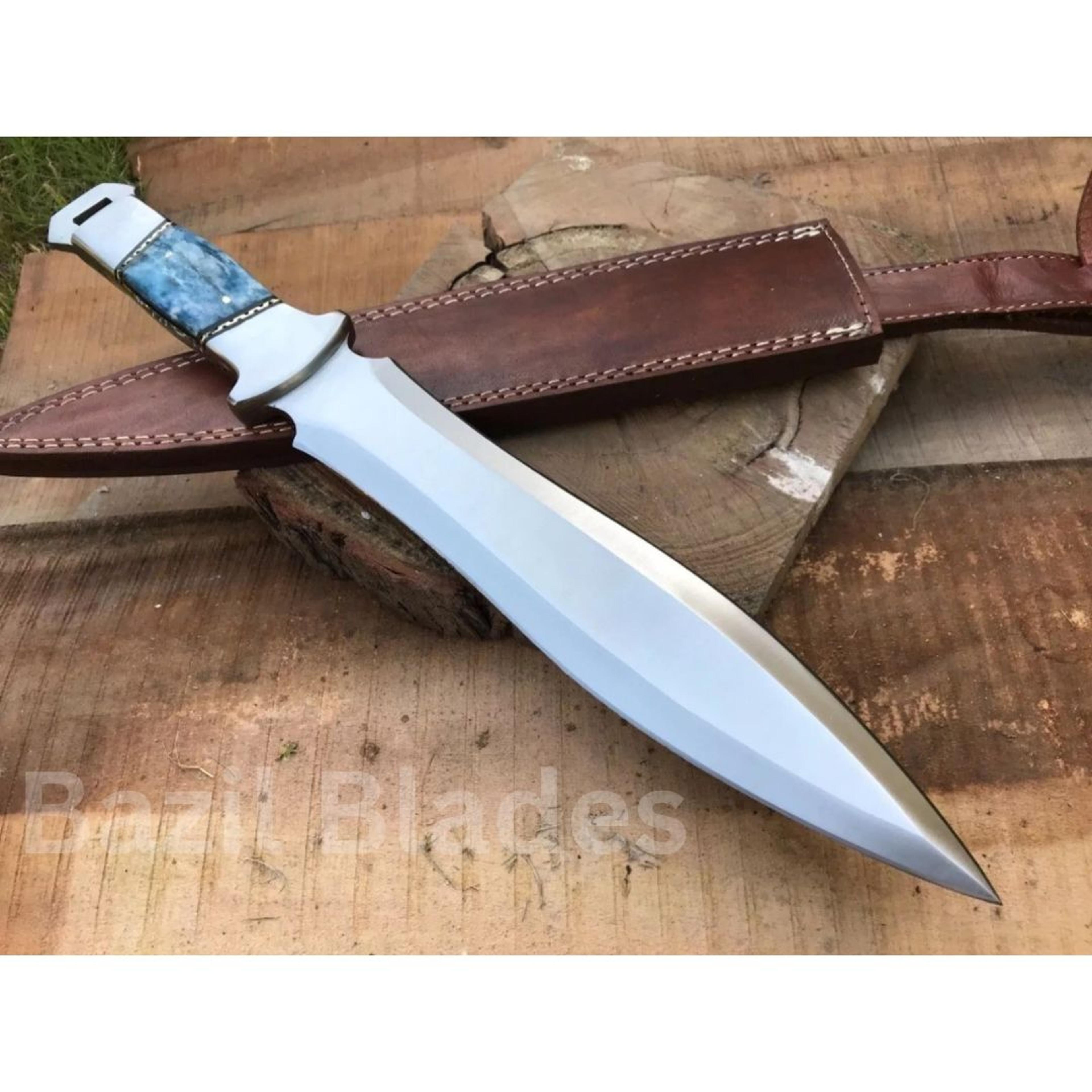 full tang hunting dagger knife d2 tool steel survival knife double edge hunting