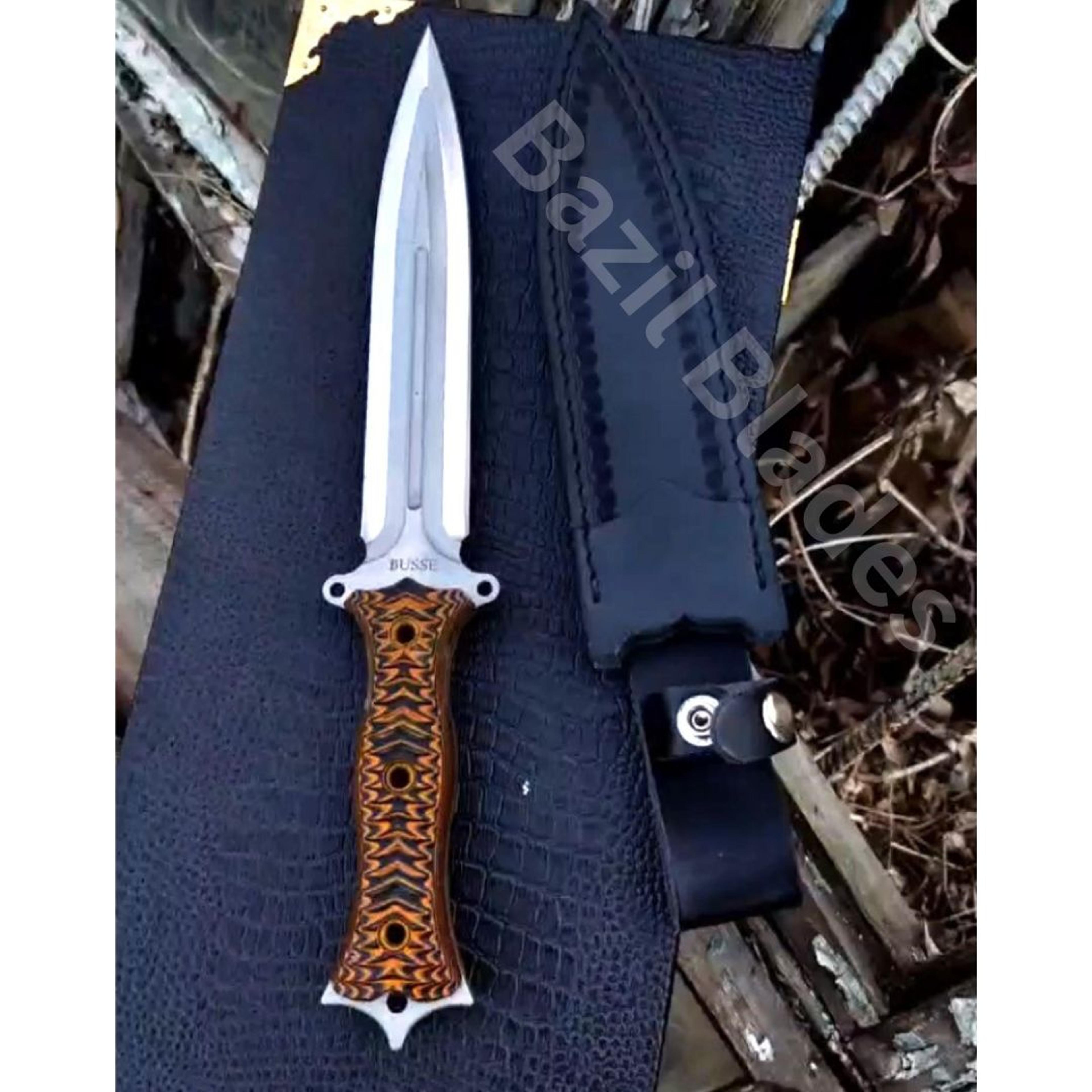 full tang hunting dagger knife d2 tool steel survival knife double edge knife