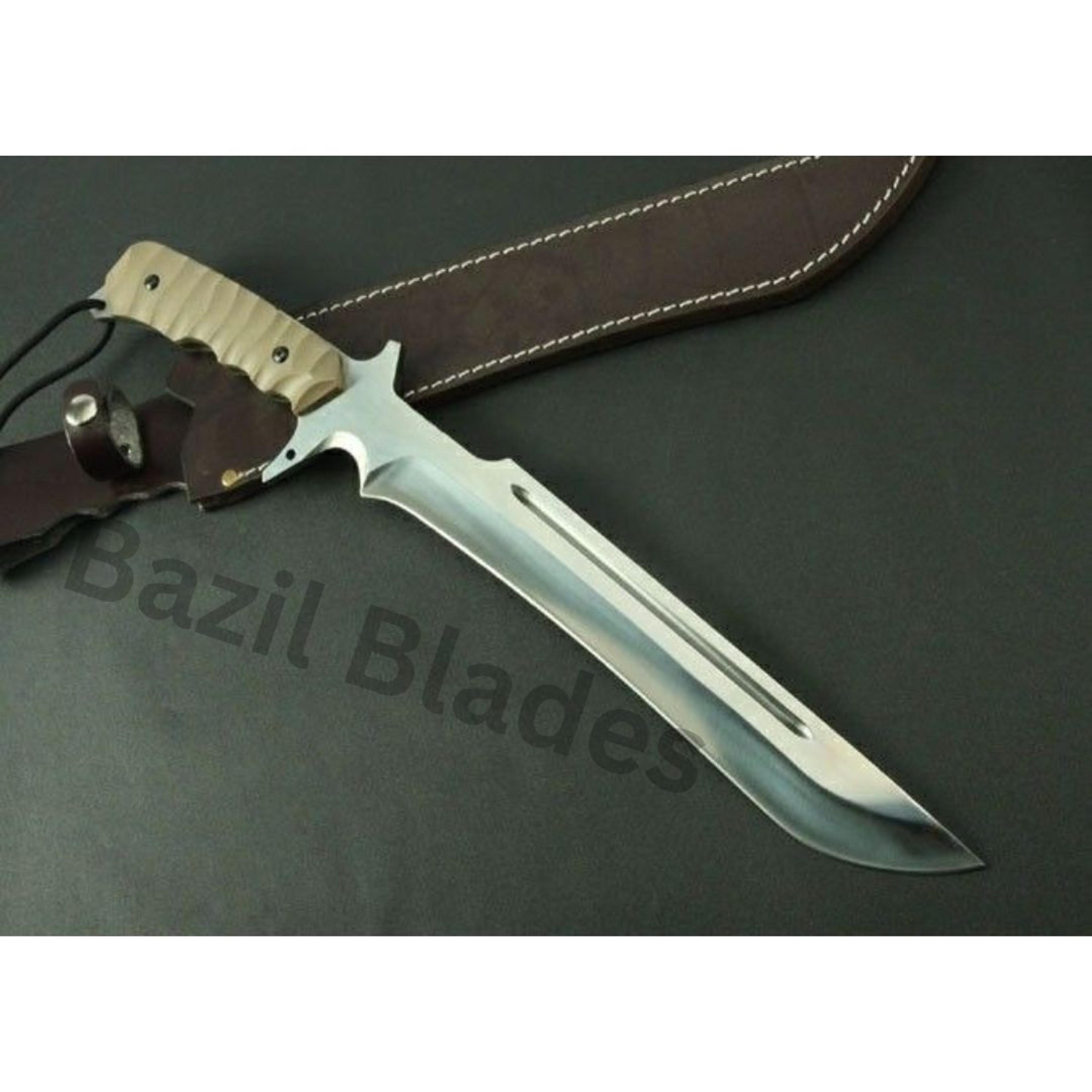 custom handmade bowie knife full tang bowie d2 steel survival knife outdoor