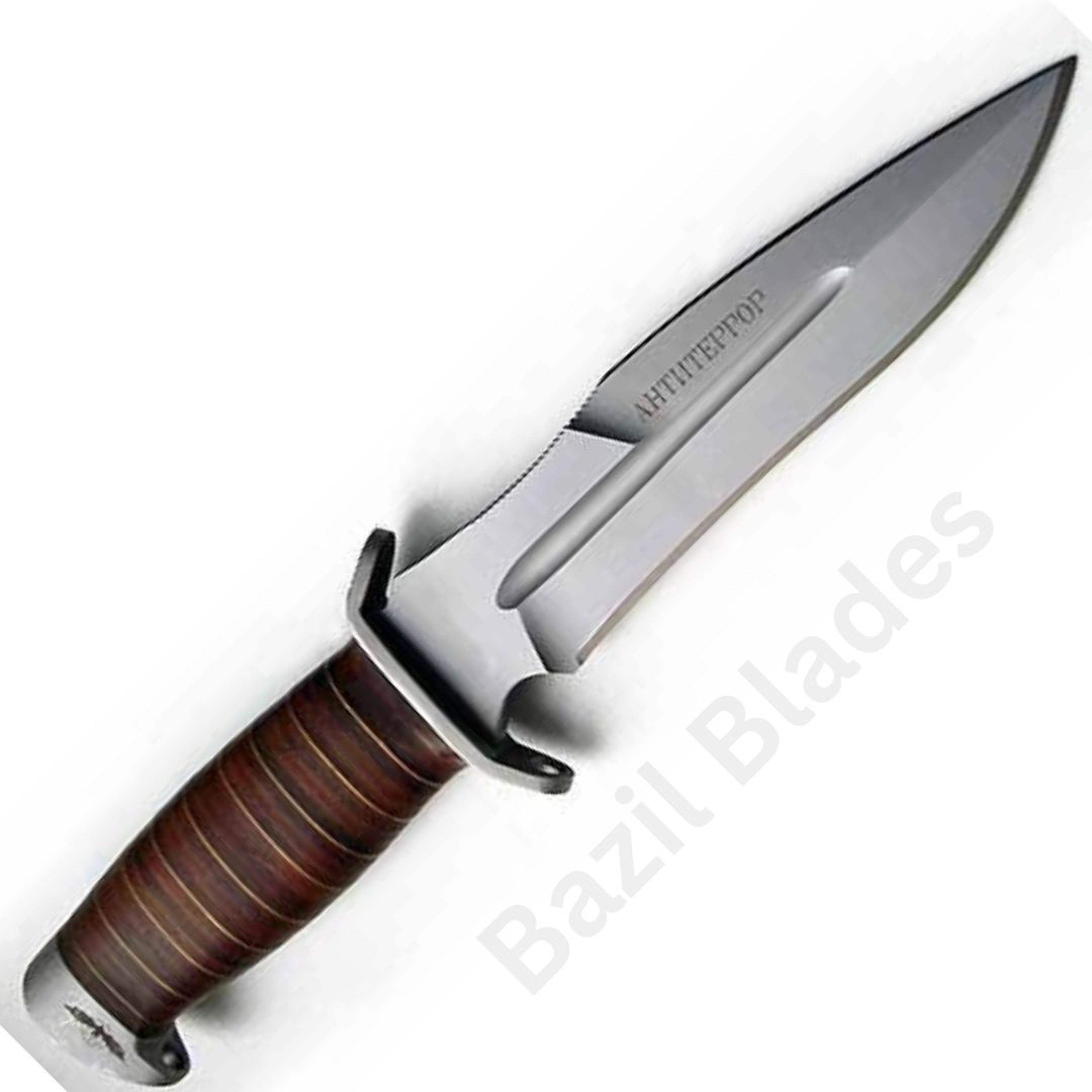 custom knife d2 leather hunting bowie survival outdoor handmade knife camping