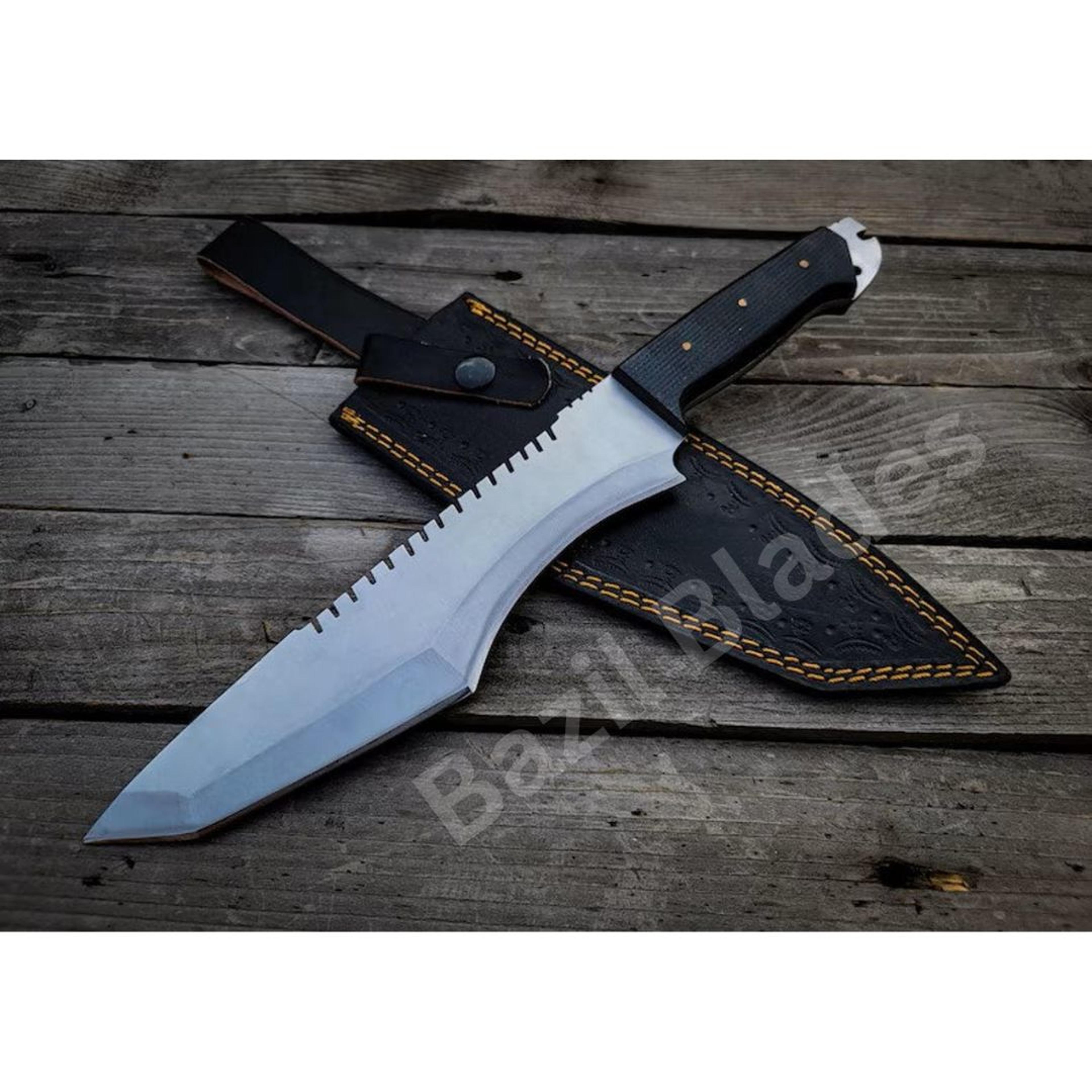 custom tracker knife d2 knife full tang bowie knife survival camping bowie