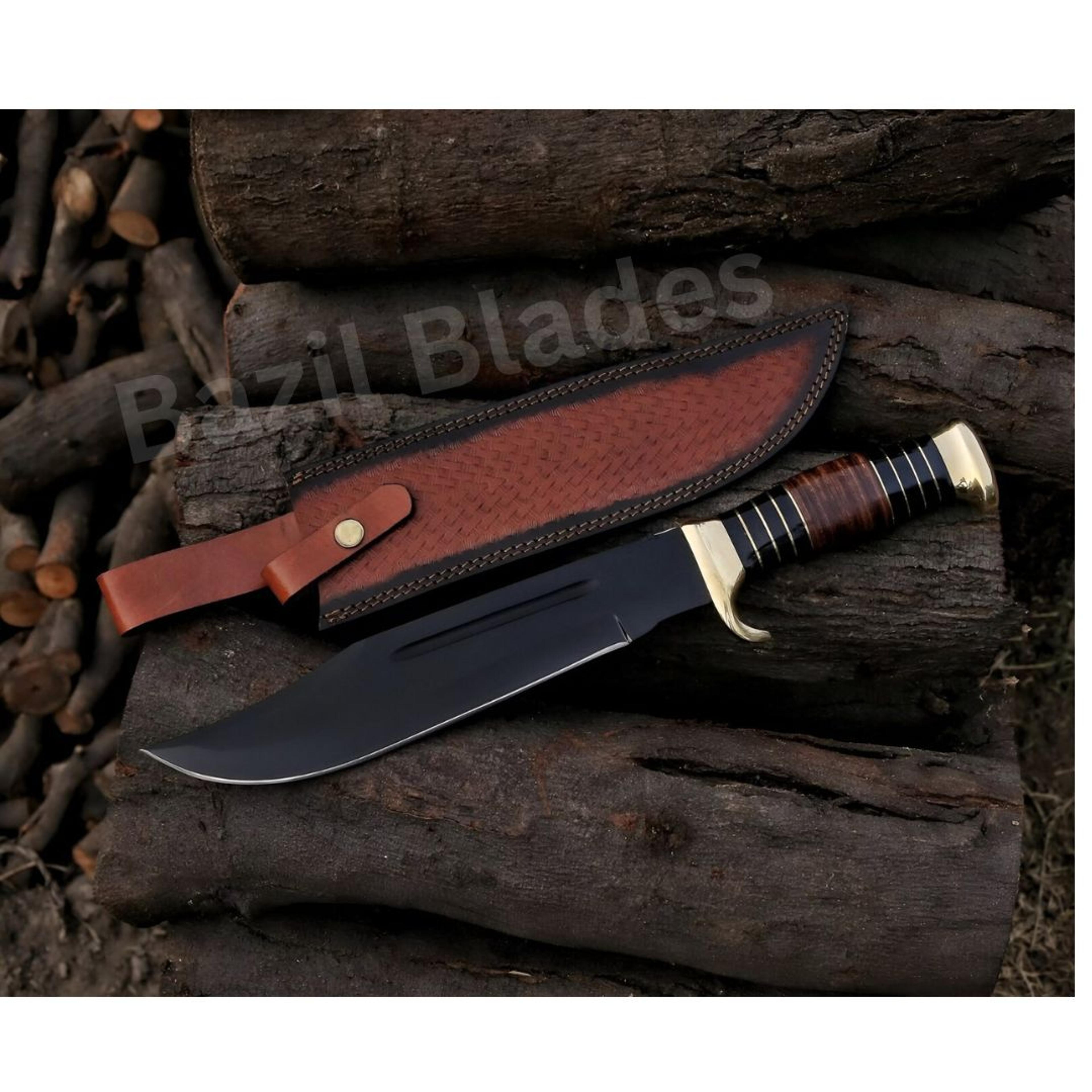 crocodile dundee bowie knife black custom knife hunting bowie knife survival