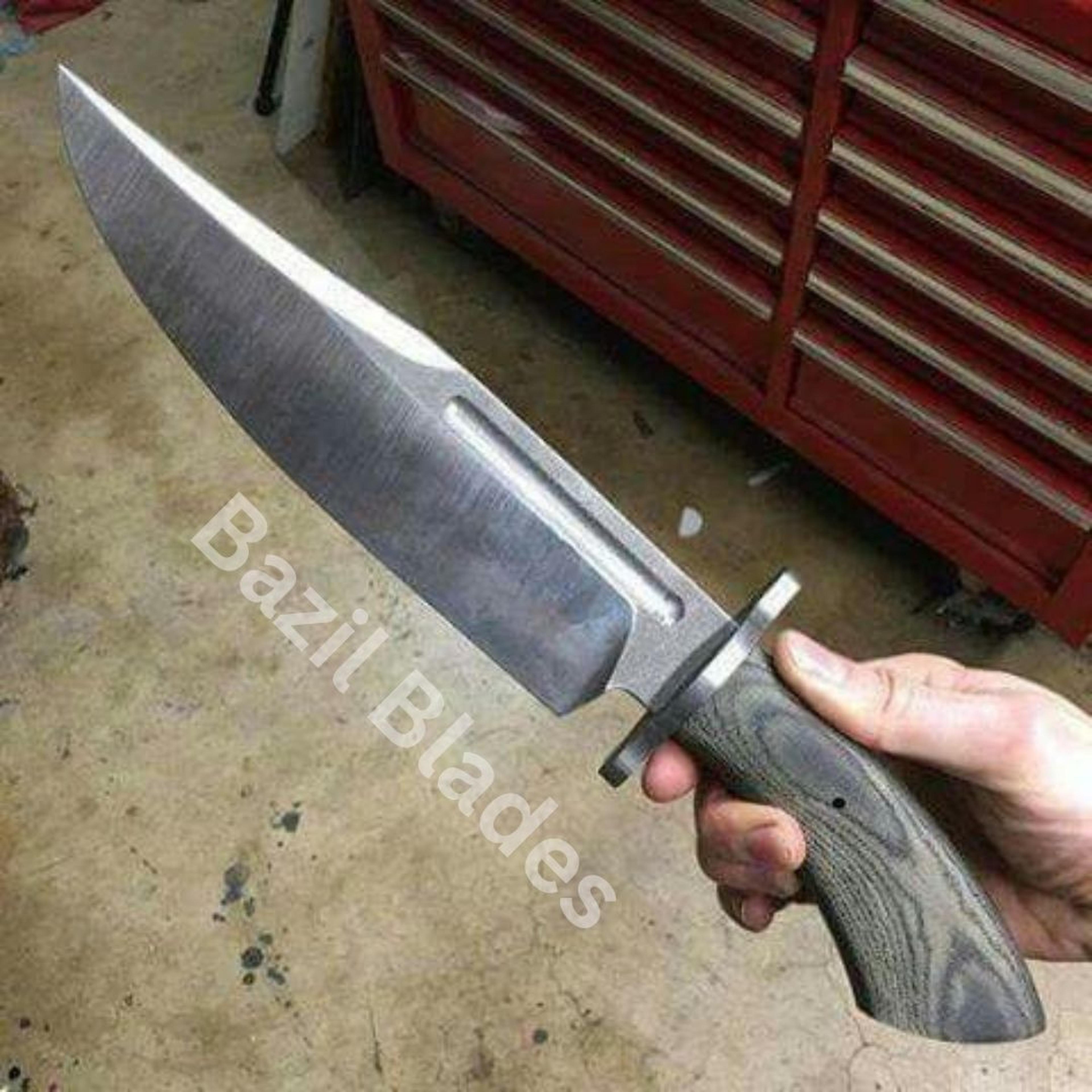 d2 custom knife full tang bowie knife hunting outdoor knives survival camping