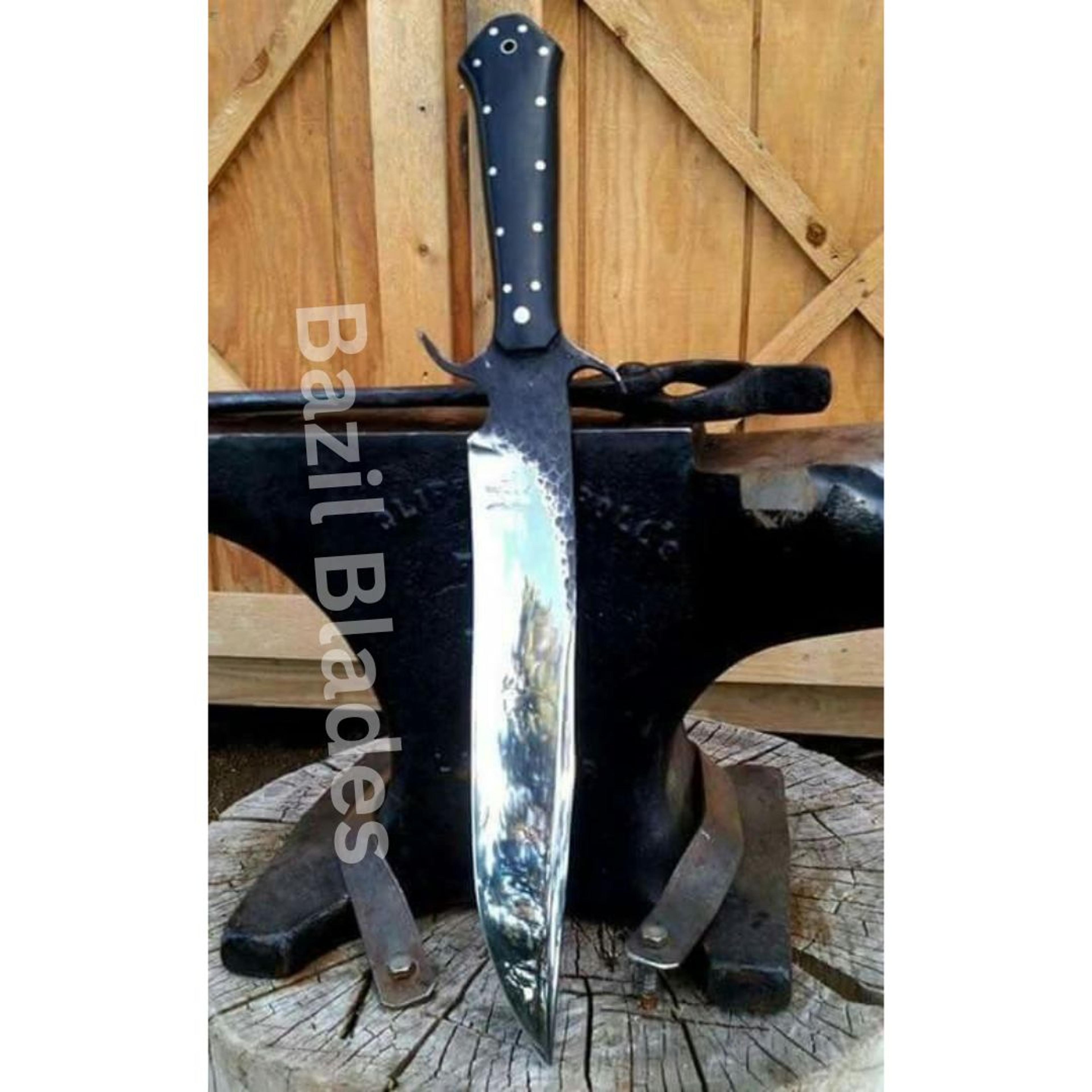 carbon steel forged fixed blade hunting knife custom knife survival outdoor bowi