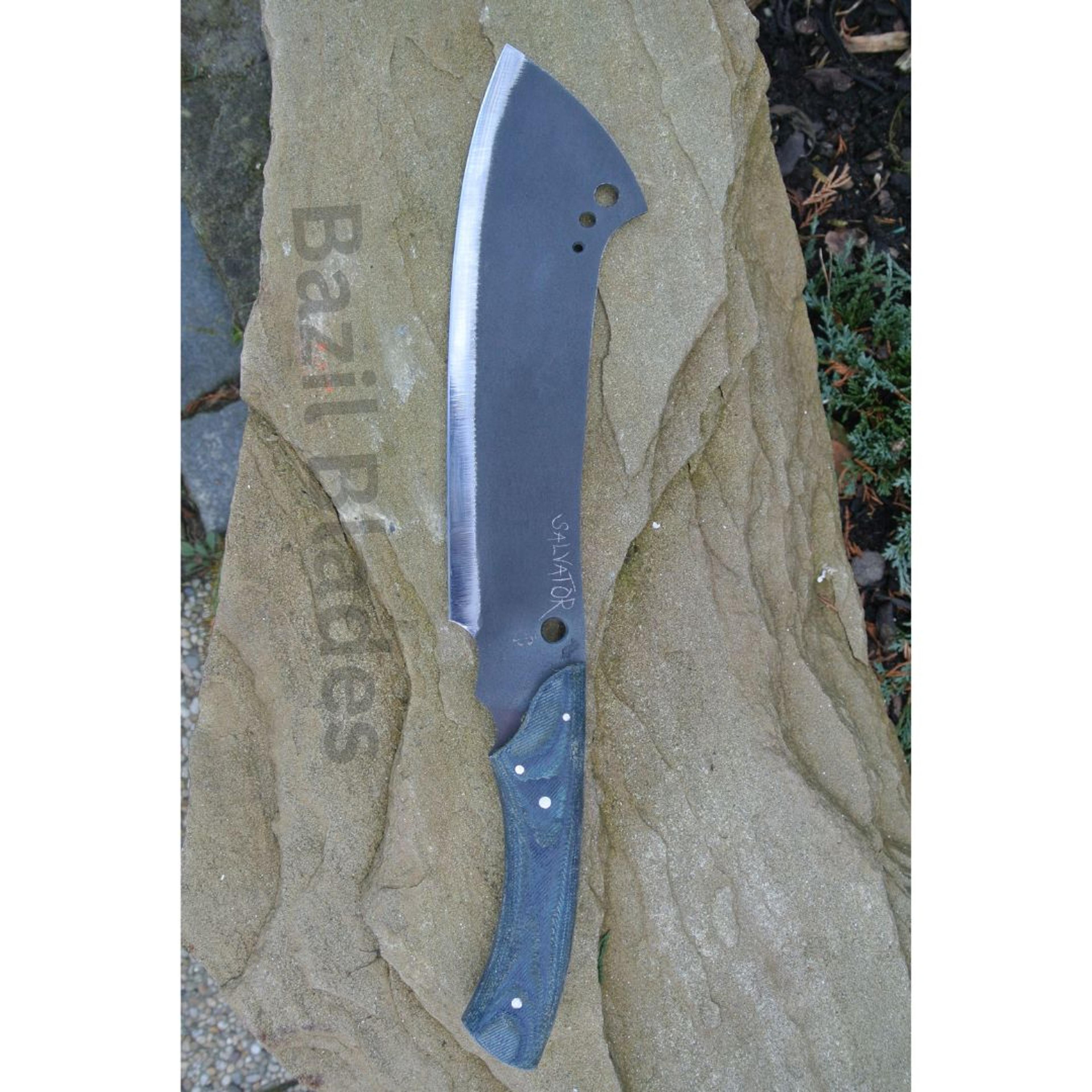 custom machete knife 1095 high carbon steel forged full tang hunting knife out