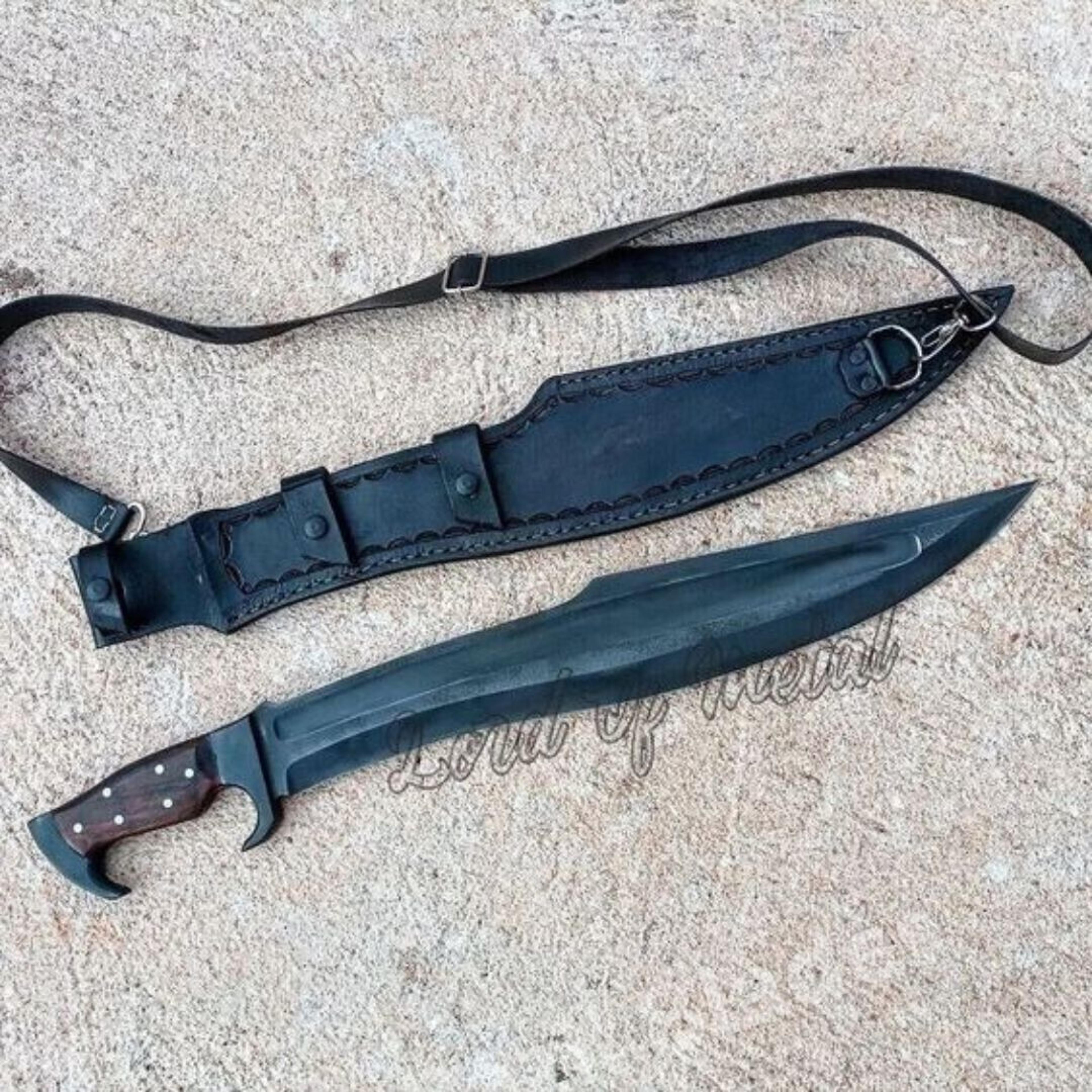 custom made machete knife full tang carbon steel hunting bowie survival outdoor